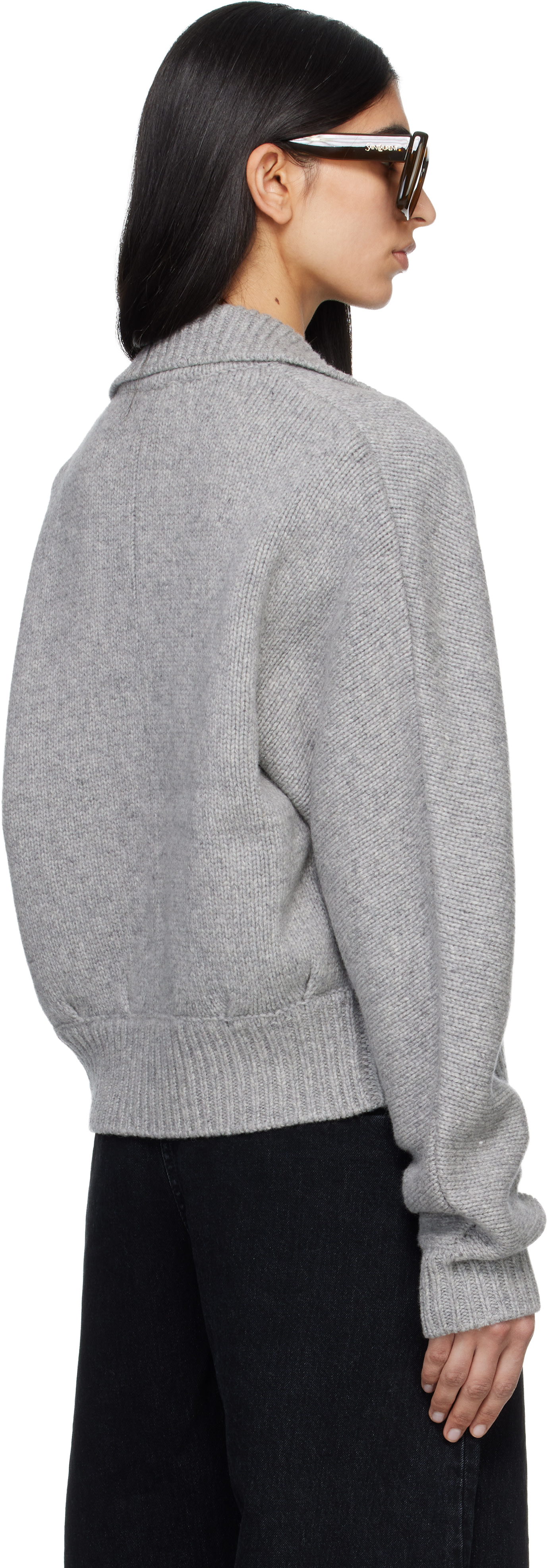 Entire Studios - Cardigan aviateur Marla gris