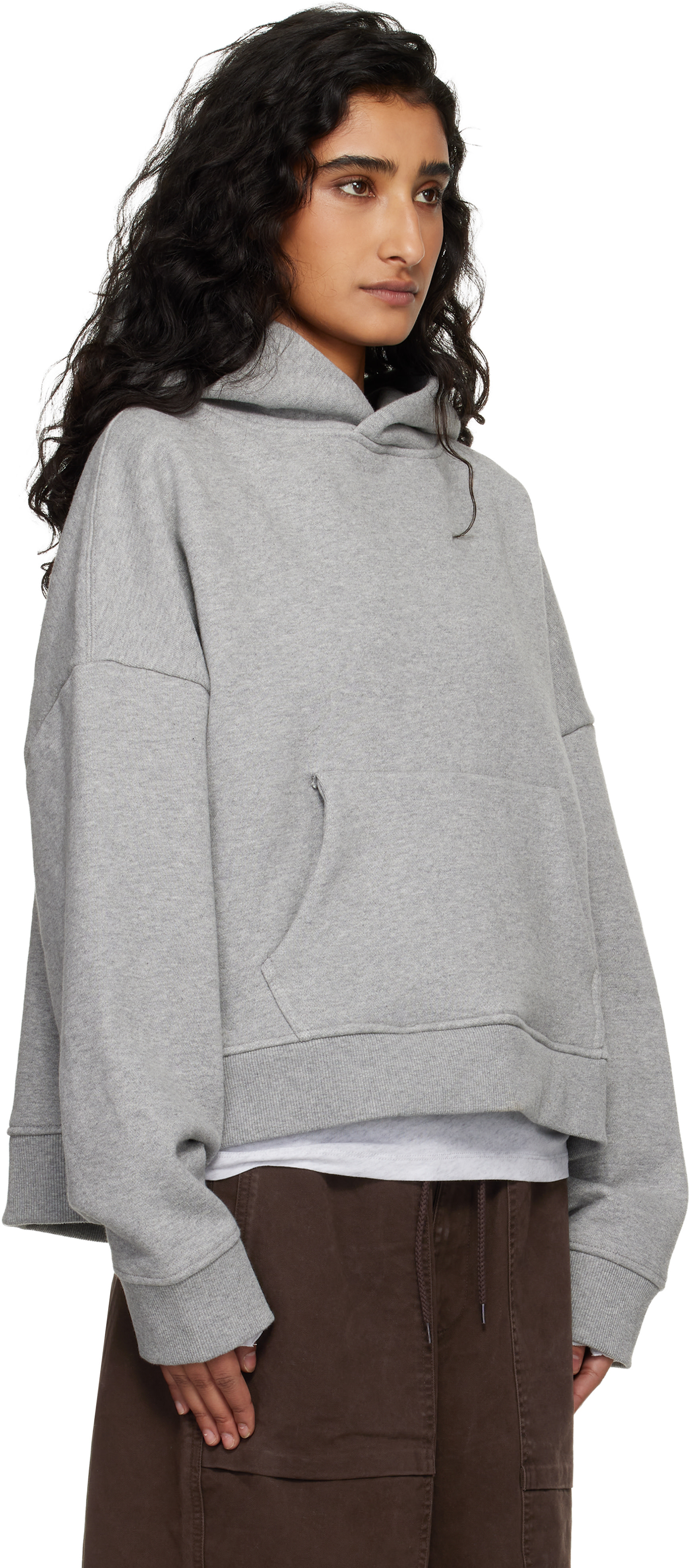 Entire Studios - Pull à capuche épais gris