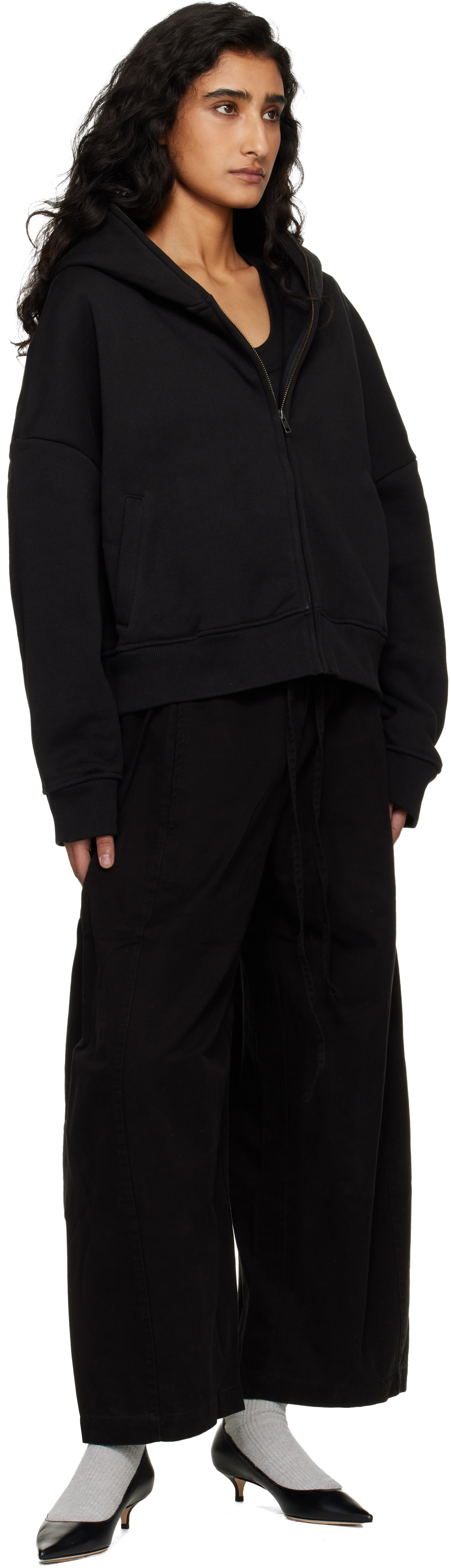 Entire Studios: Black Eternal Zip Hoodie | SSENSE Canada