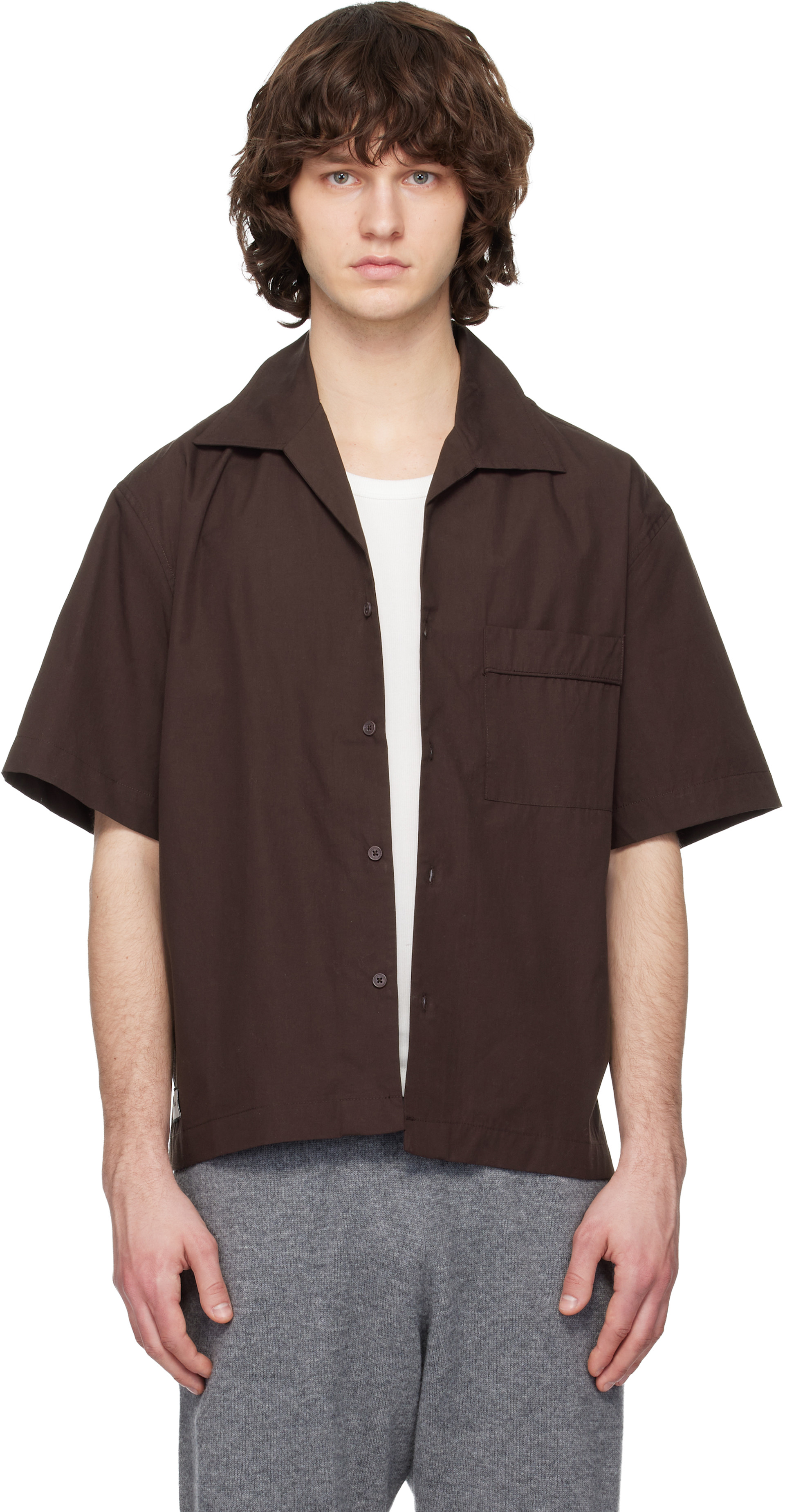 Entire Studios - Chemise de pyjama brune
