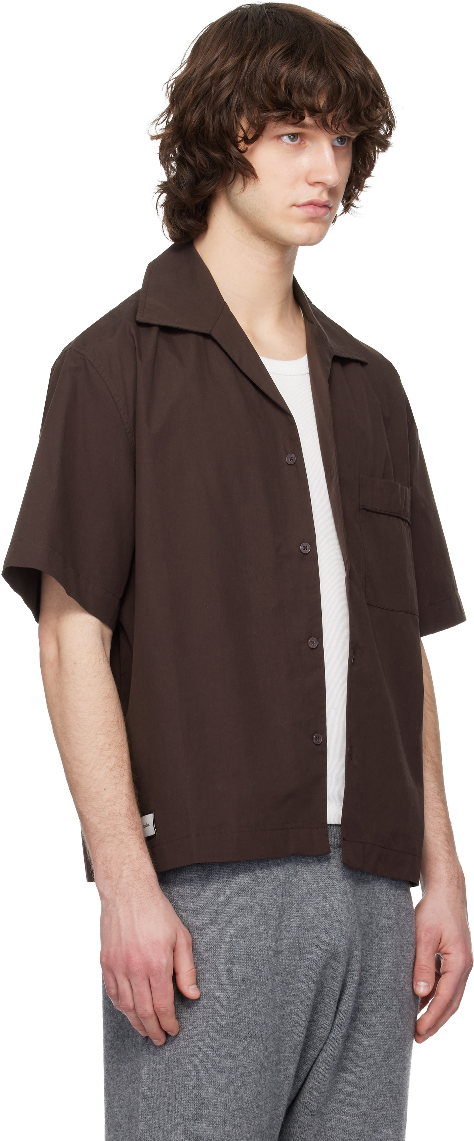 Entire Studios - Chemise de pyjama brune