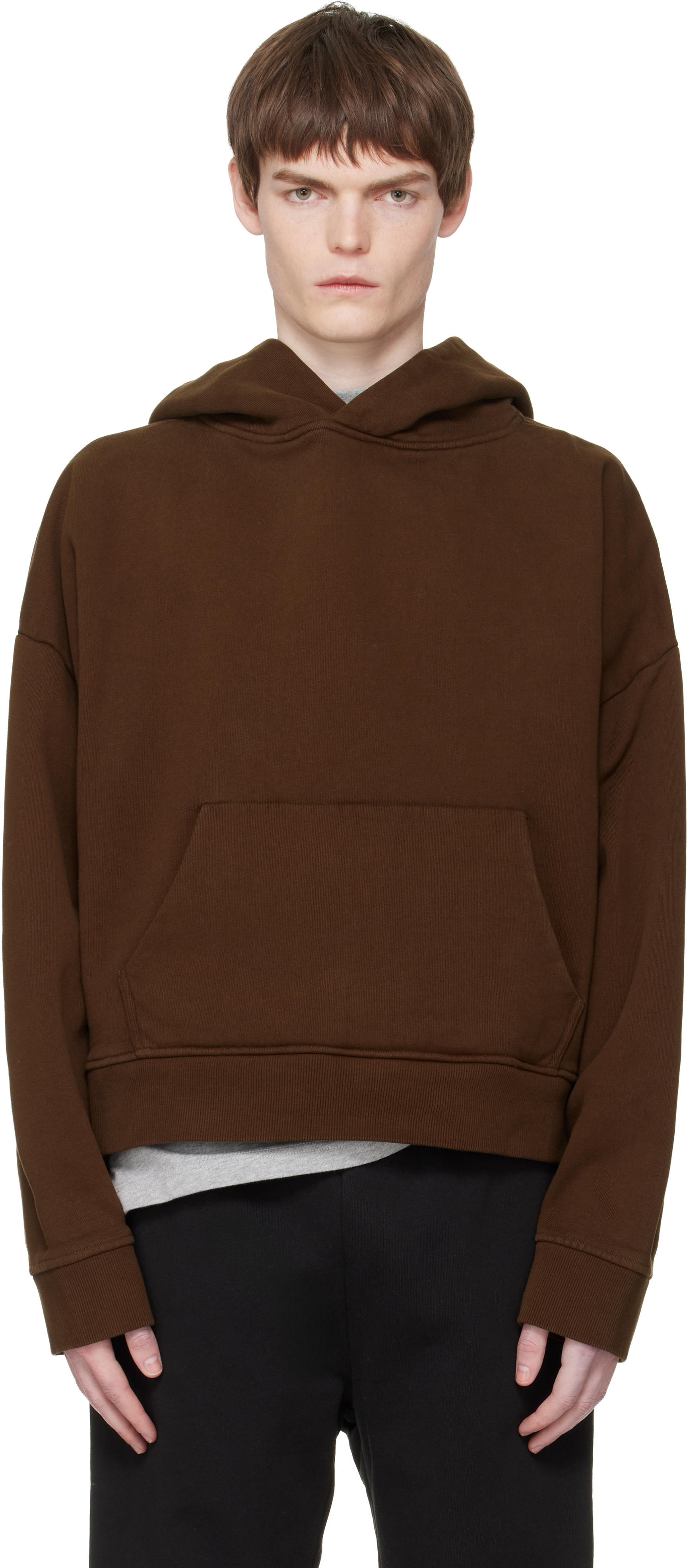 Entire Studios - Pull à capuche épais brun