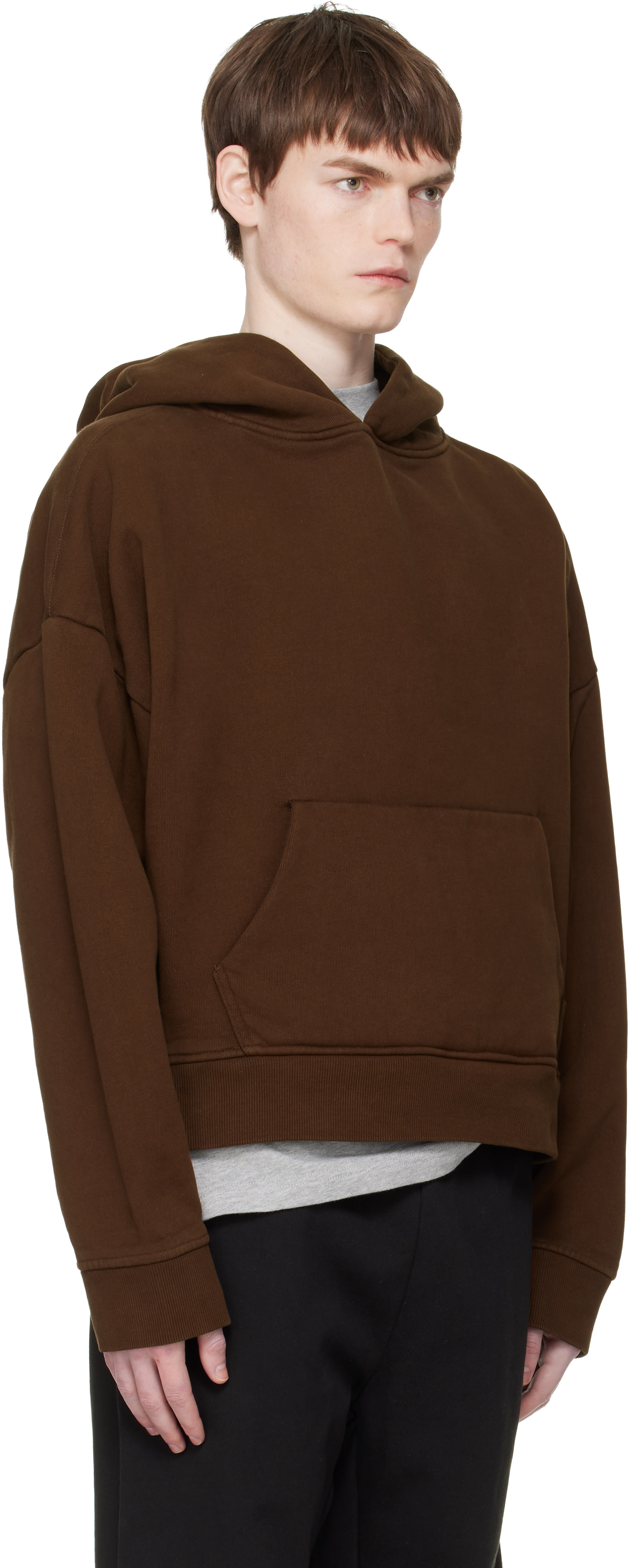 Entire Studios - Pull à capuche épais brun