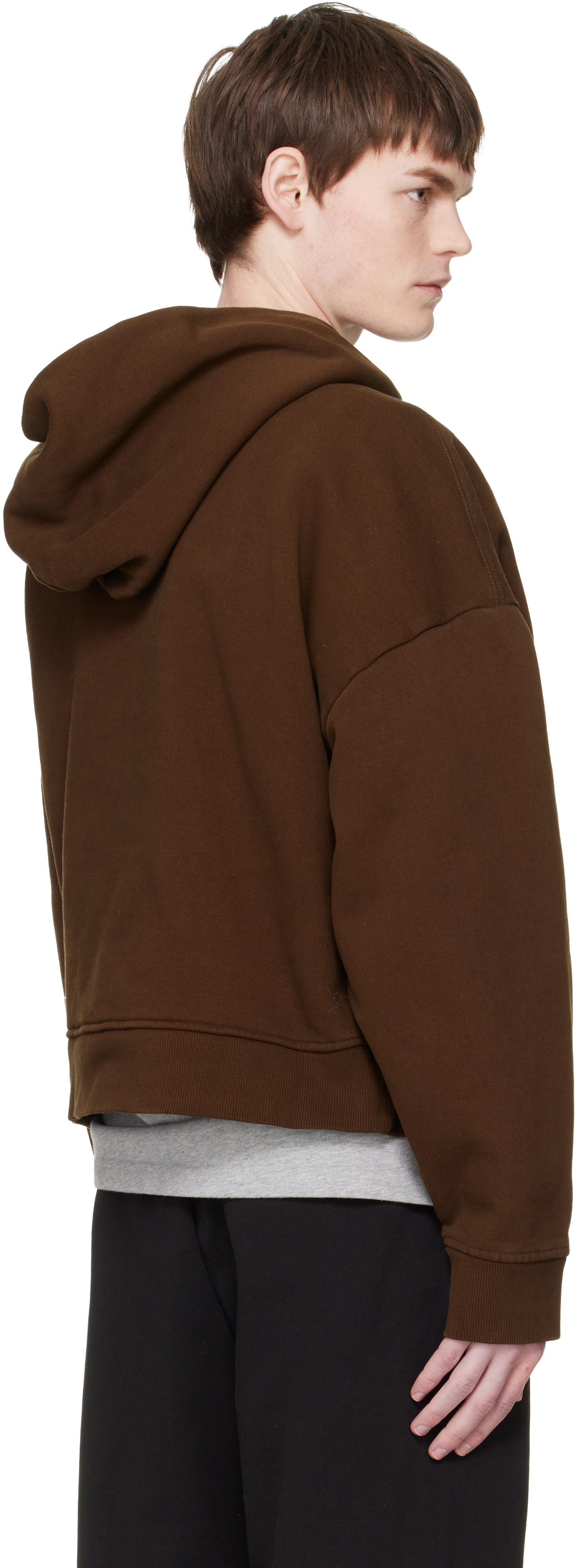 Entire Studios - Pull à capuche épais brun