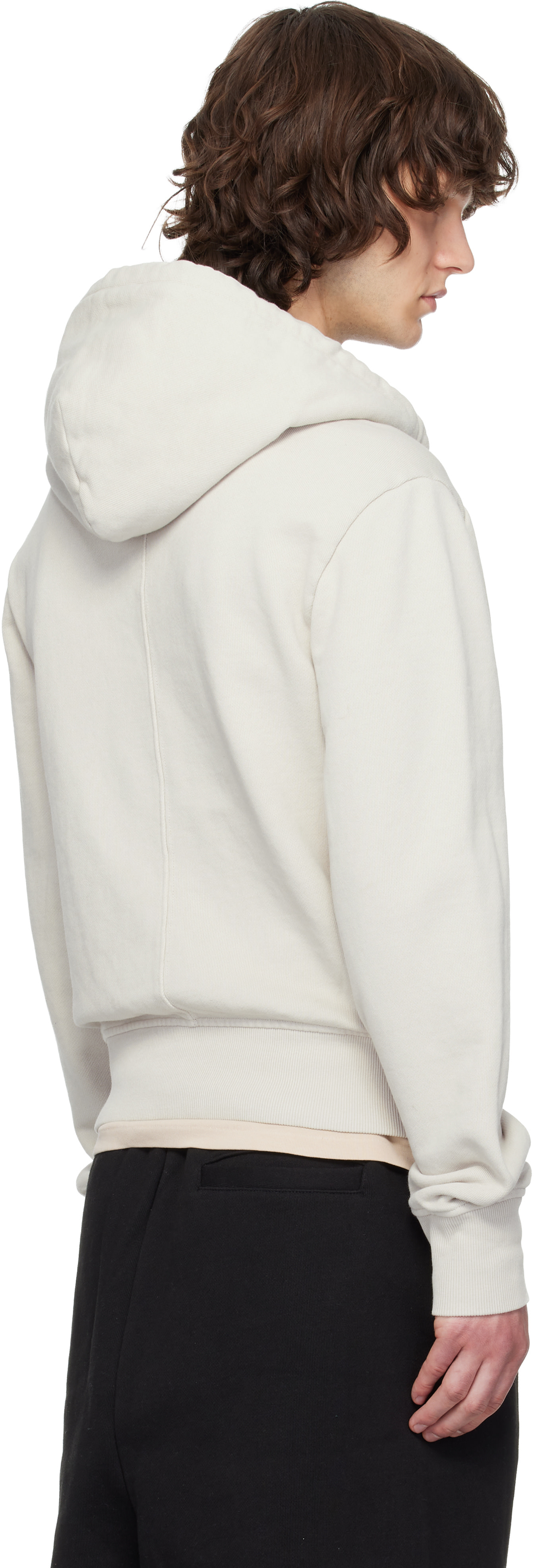 Entire Studios: Off-White Slim Zip Up Hoodie | SSENSE