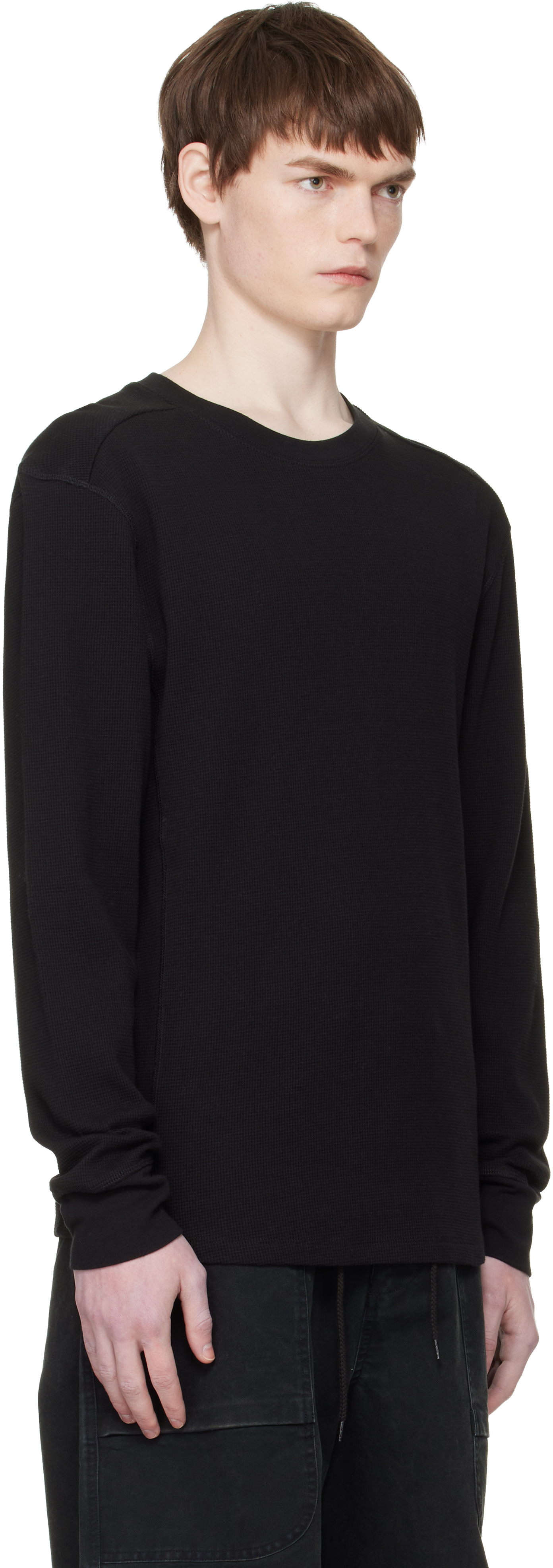 Entire Studios - Black Thermal Long Sleeve T-shirt