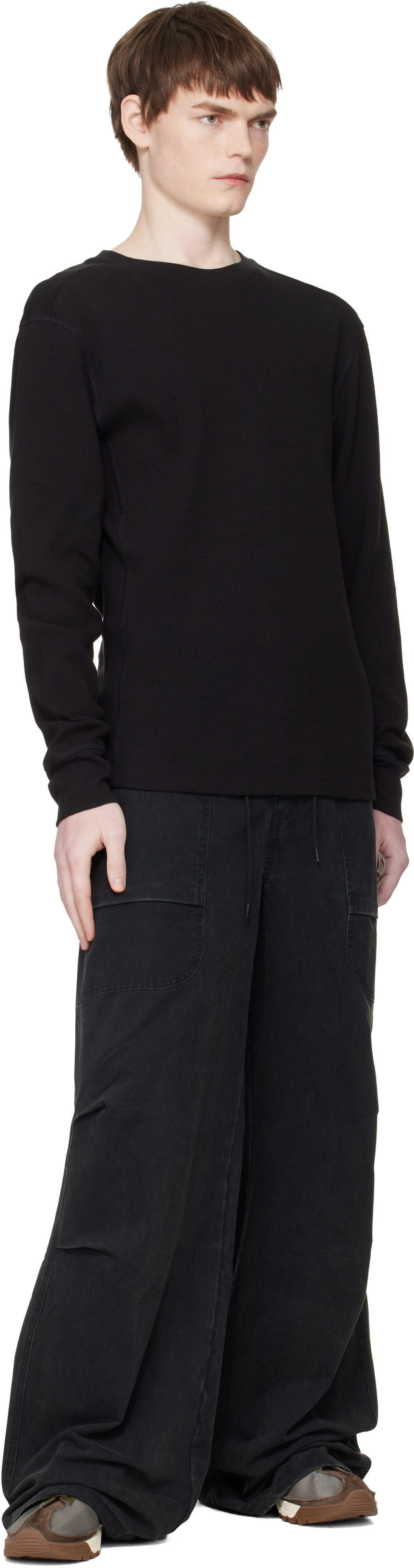 Entire Studios - Black Thermal Long Sleeve T-shirt