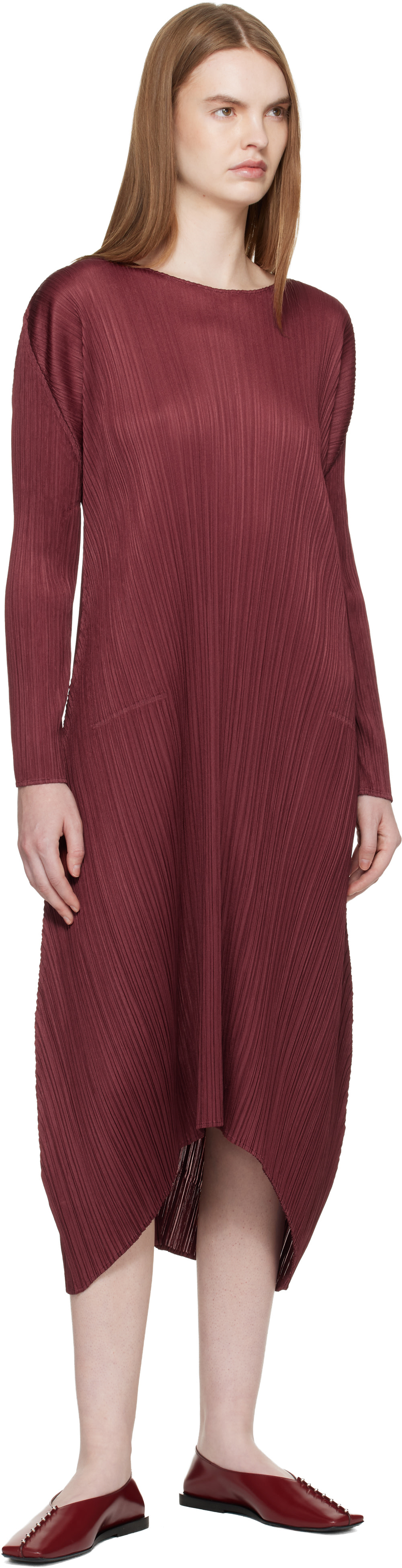 issey miyake pleats please dress New Colorful Basics in Navy a drop shoulder Pleats Please Issey Miyake Basics