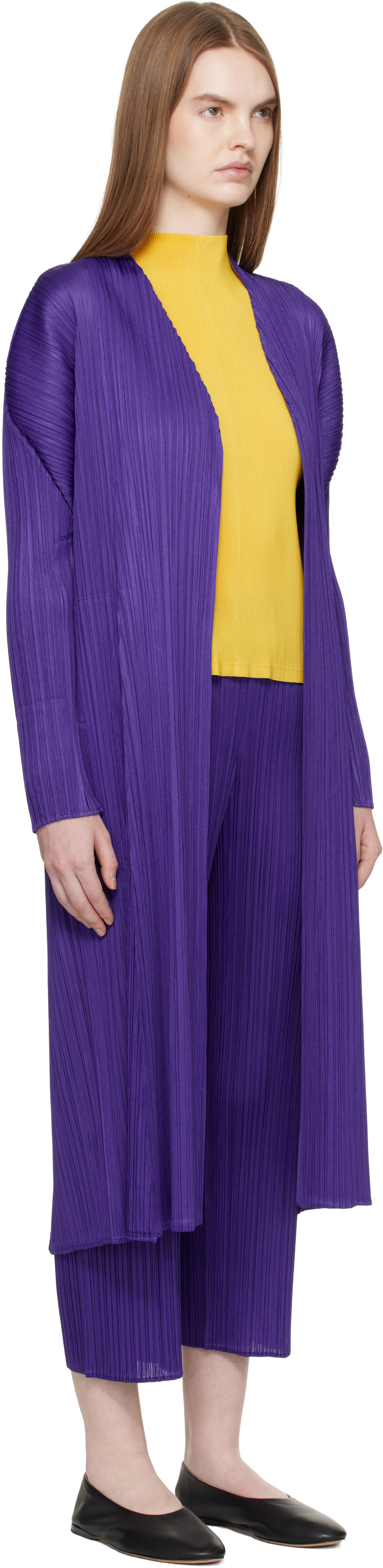 PLEATS PLEASE ISSEY MIYAKE: Purple Monthly Colors November Coat