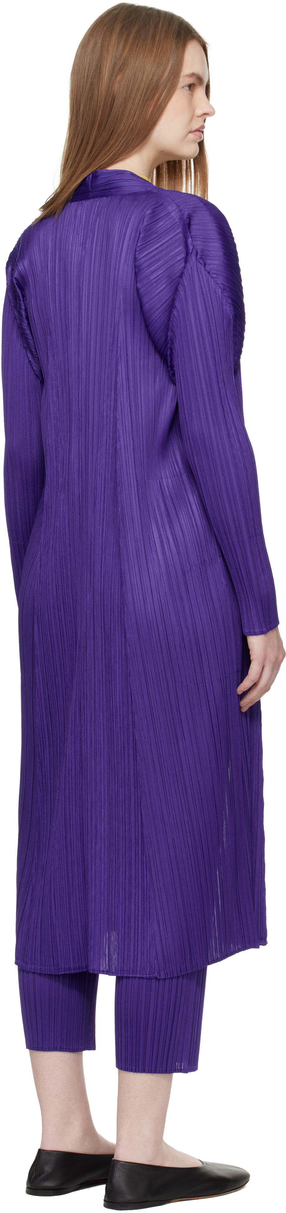 ジャケット・アウター 99AW ISSEY MIYAKE coat Pleated purple PLEATS PLEASE ISSEY MIYAKE: Purple Monthly Colors November Coat