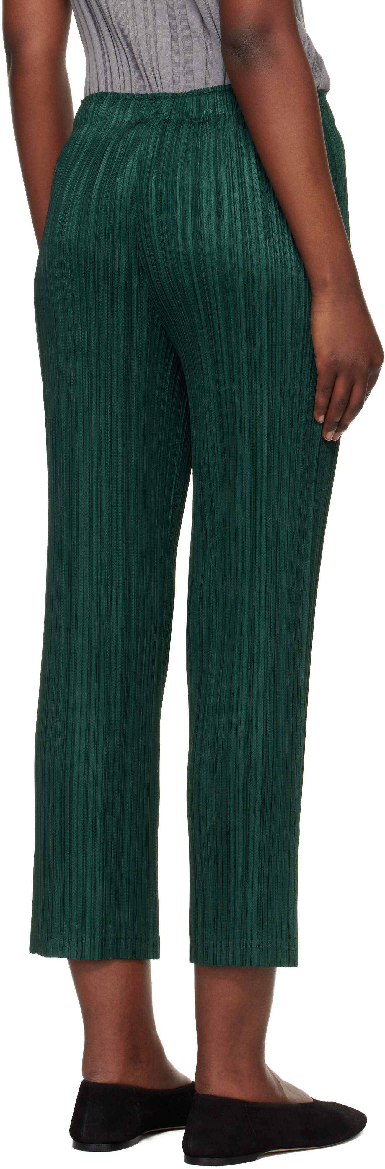 PLEATS PLEASE ISSEY MIYAKE - Pantalon Thicker 2 vert