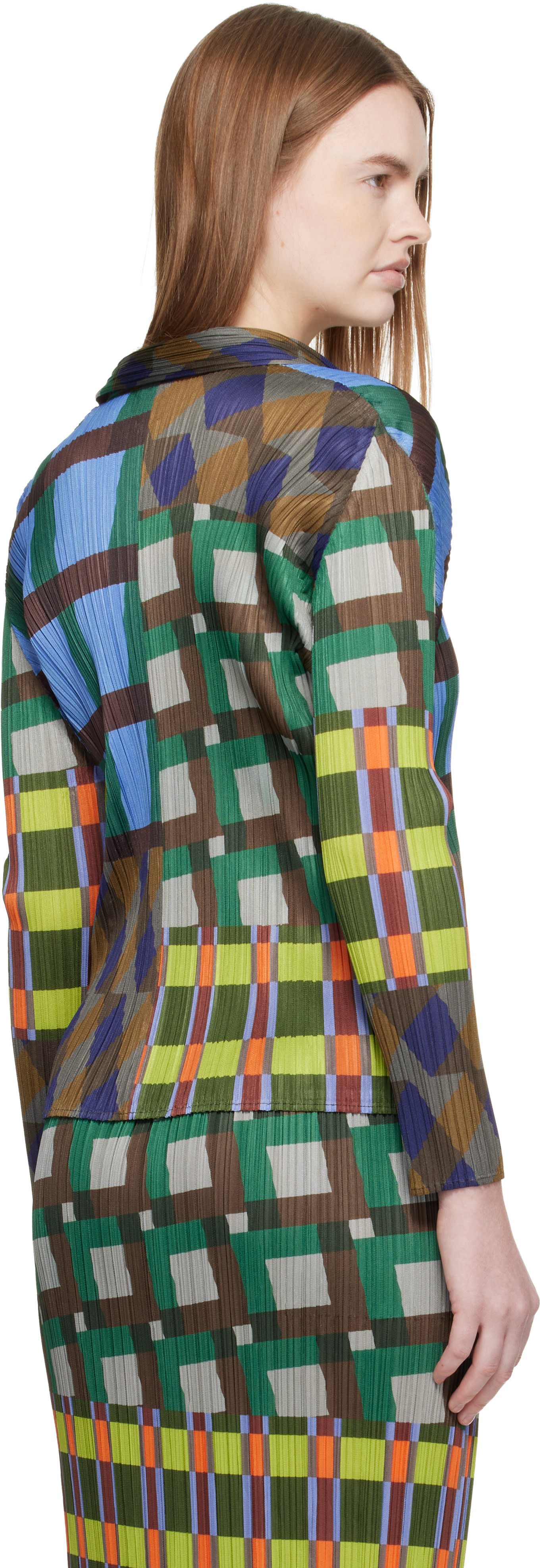 PLEATS PLEASE ISSEY MIYAKE: Multicolor Harmony Blouse | SSENSE