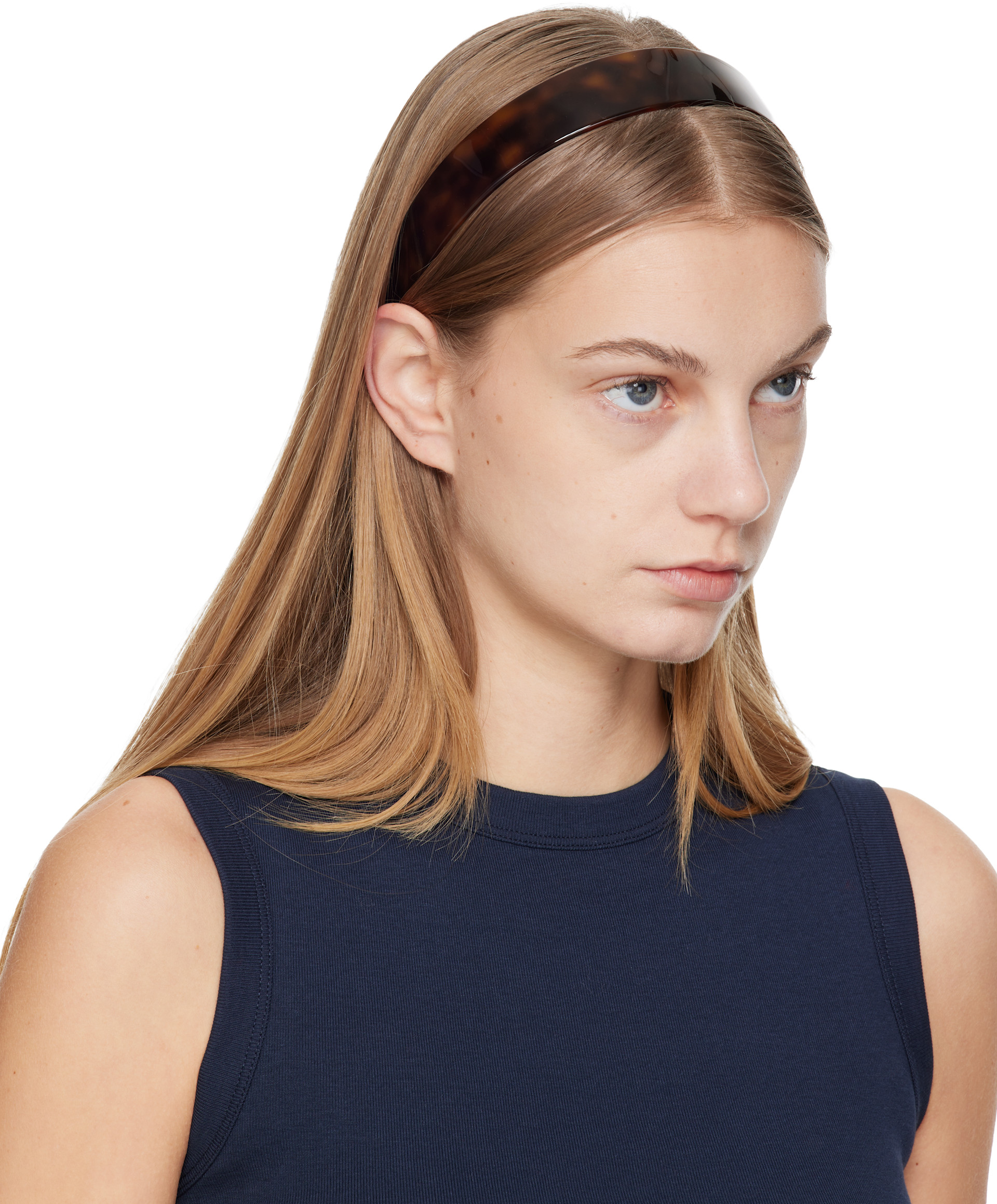 SOPHIE BUHAI カチューシャ ネイビー Sophie Buhai: ブラウン Thin Bessette カチューシャ | SSENSE 日本