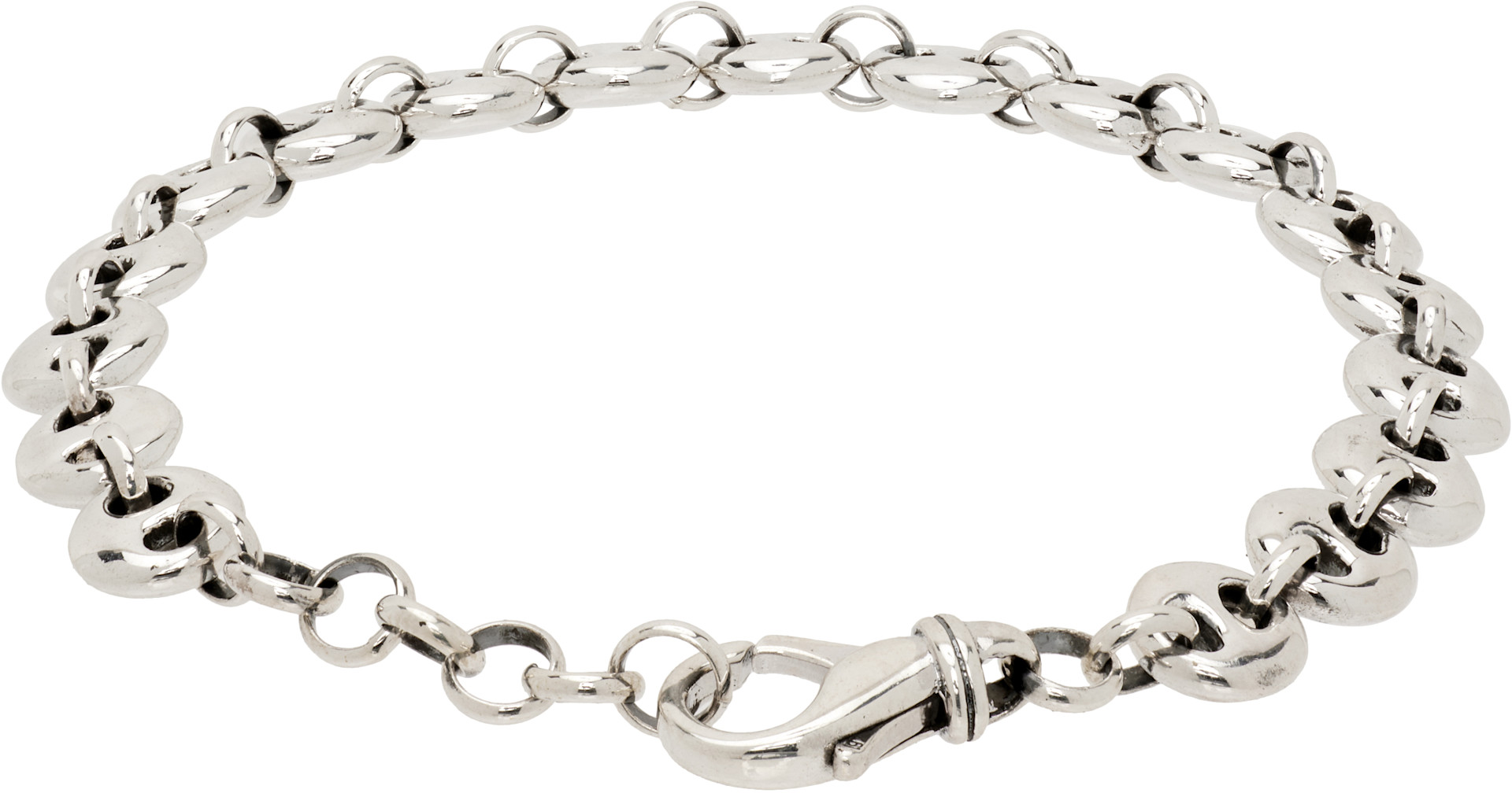 SOPHIE BUHAI シルバーチェーンブレスレット Sophie Buhai: Small Circle Link ブレスレット | SSENSE 日本