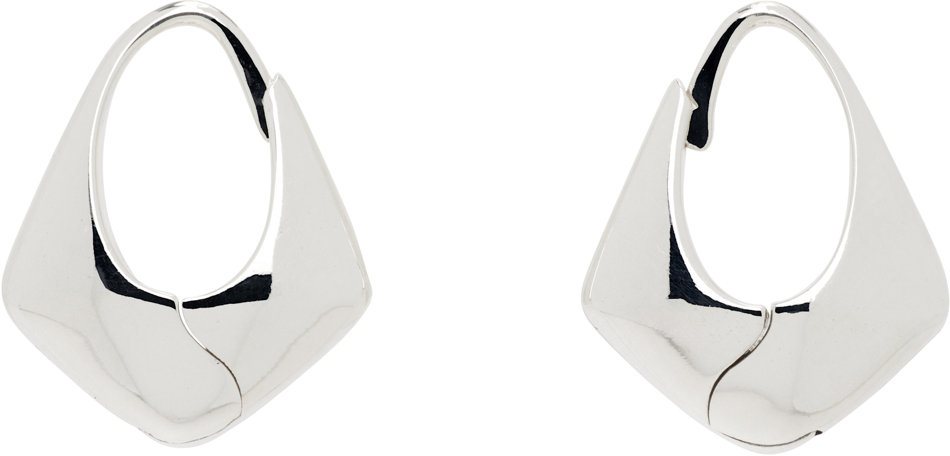Sophie Buhai: Small Pyramid Hoop Earrings | SSENSE
