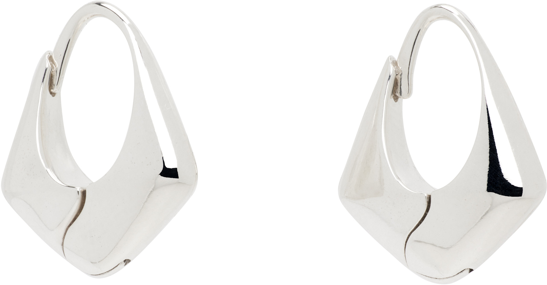 Sophie Buhai: Small Pyramid Hoop Earrings | SSENSE