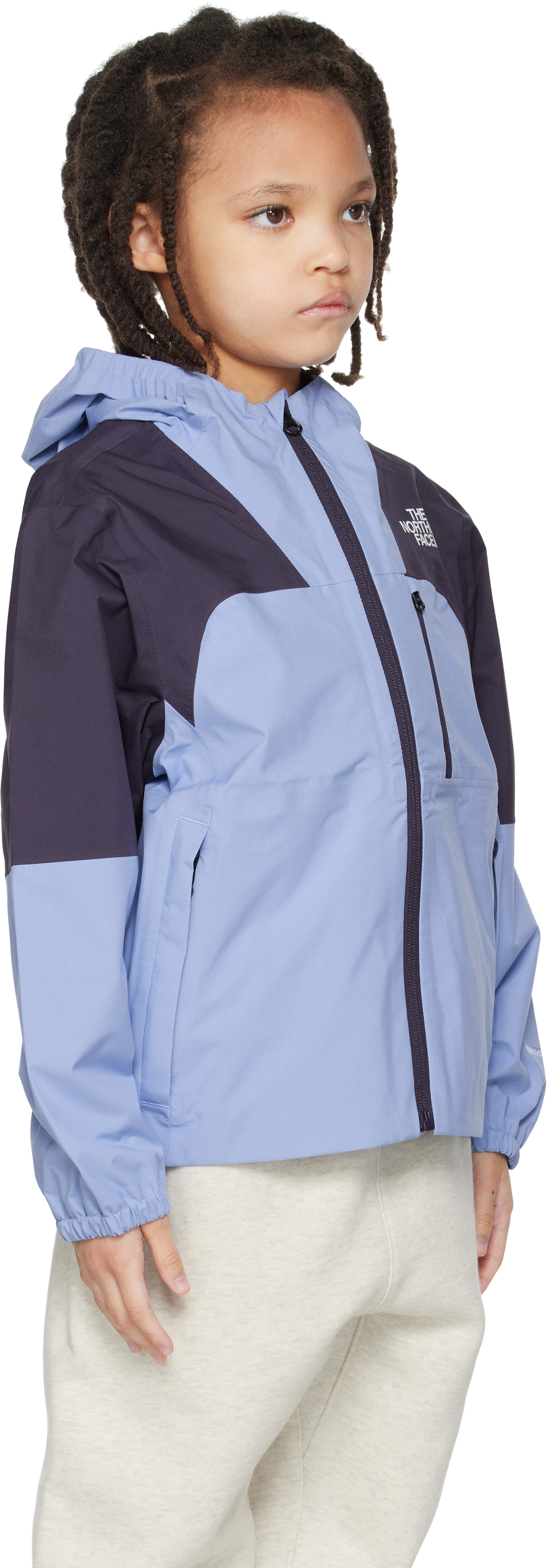The North Face Kids: Big Kids Blue & Purple Hike Packable Shell 