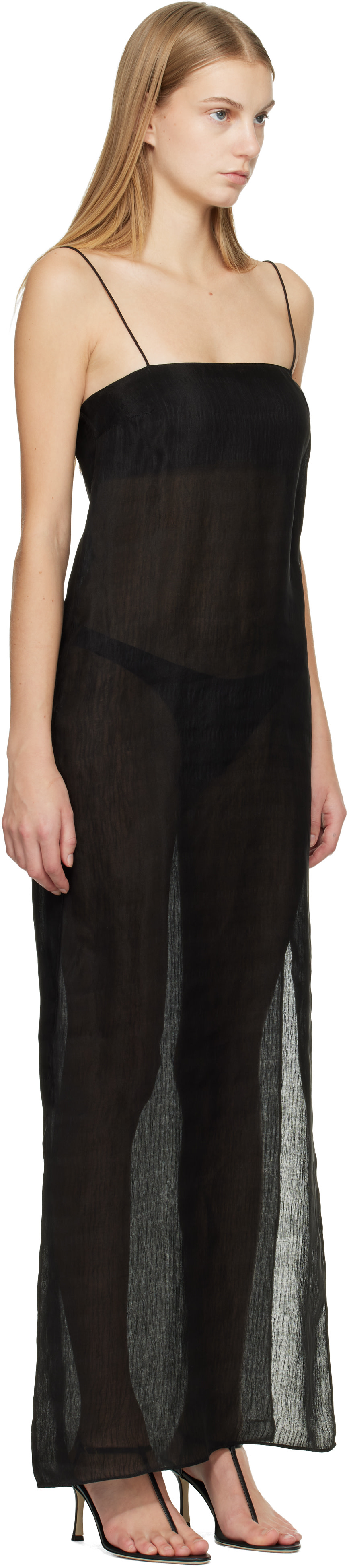 knee length dresses for ladies Hadley Cami Scarf Maxi Dress Black main image 0