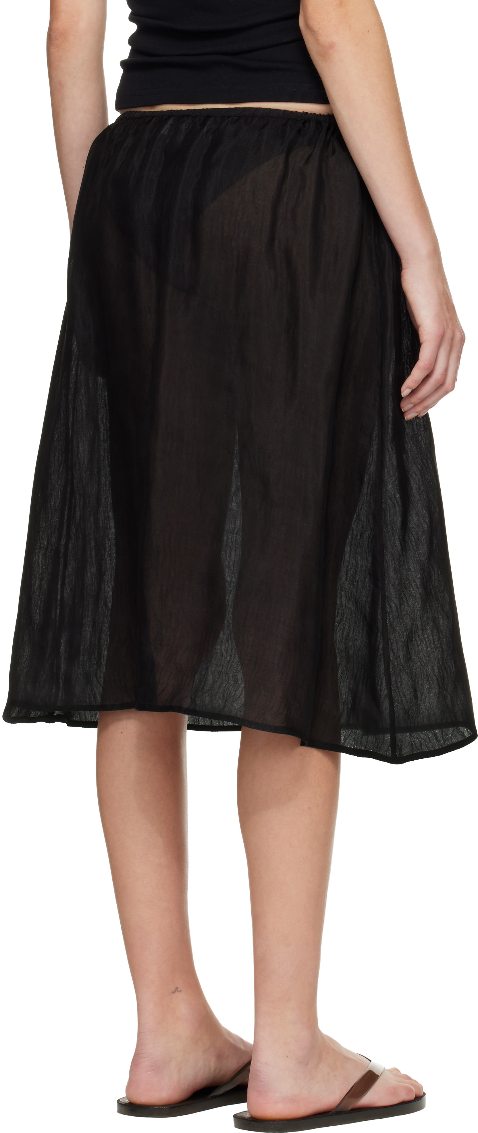 Matteau - Jupe midi transparente noire