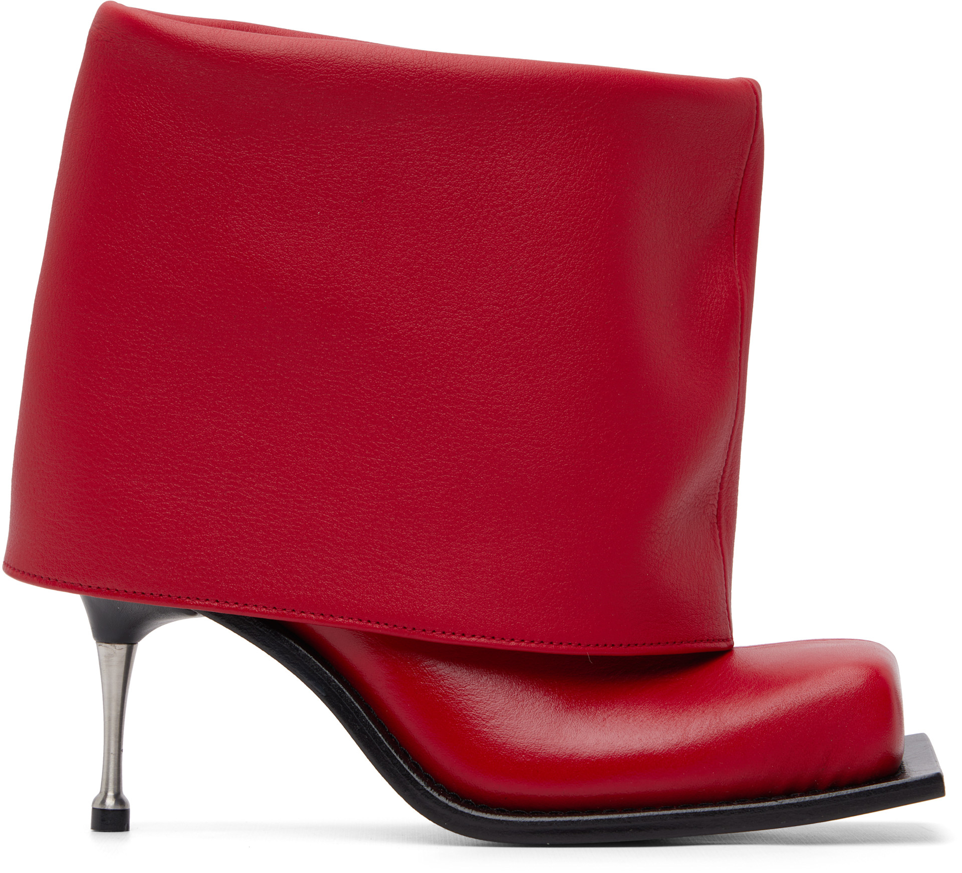 FIDAN NOVRUZOVA: Red Iman Stiletto Heel Boots | SSENSE