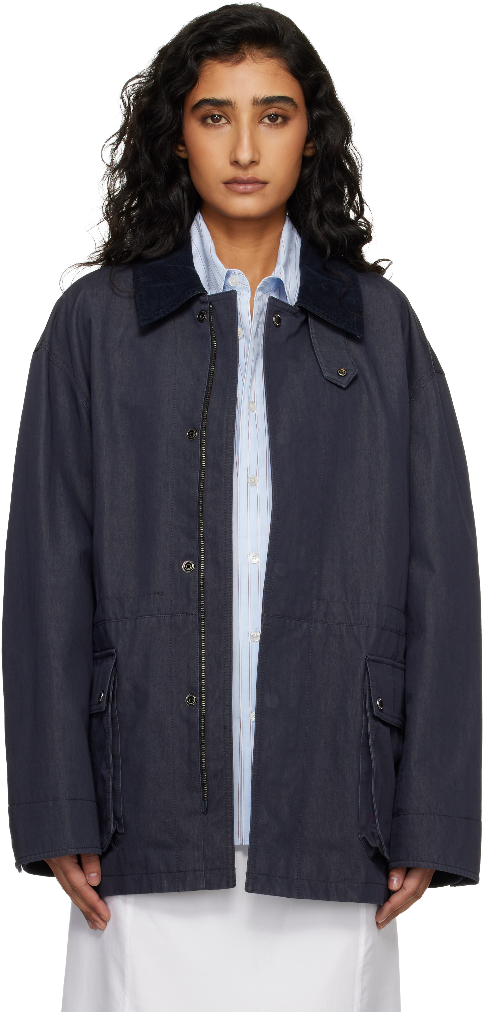 Dunst - Blouson ouvrier bleu marine en coton