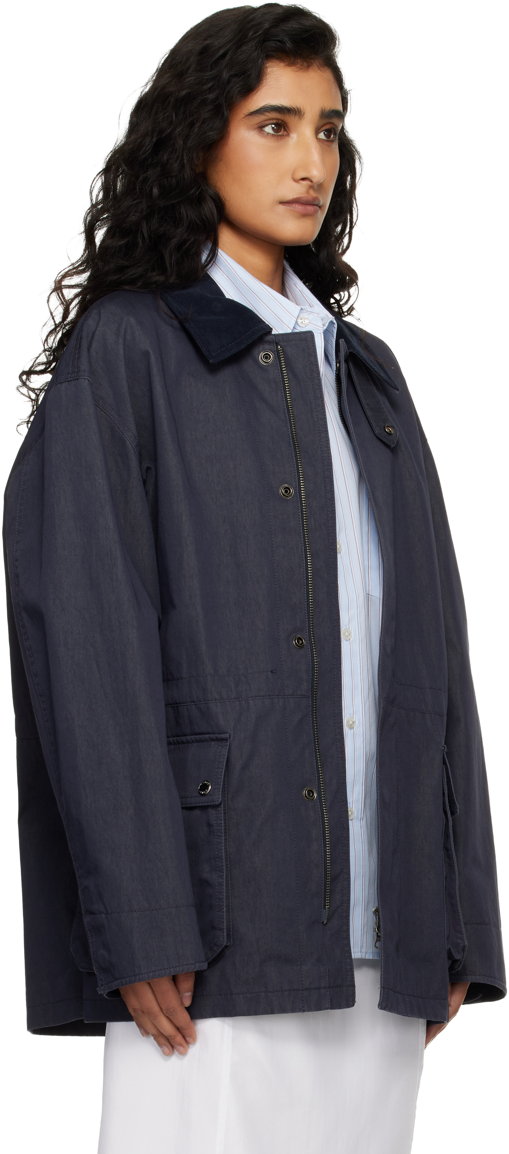 Dunst - Blouson ouvrier bleu marine en coton