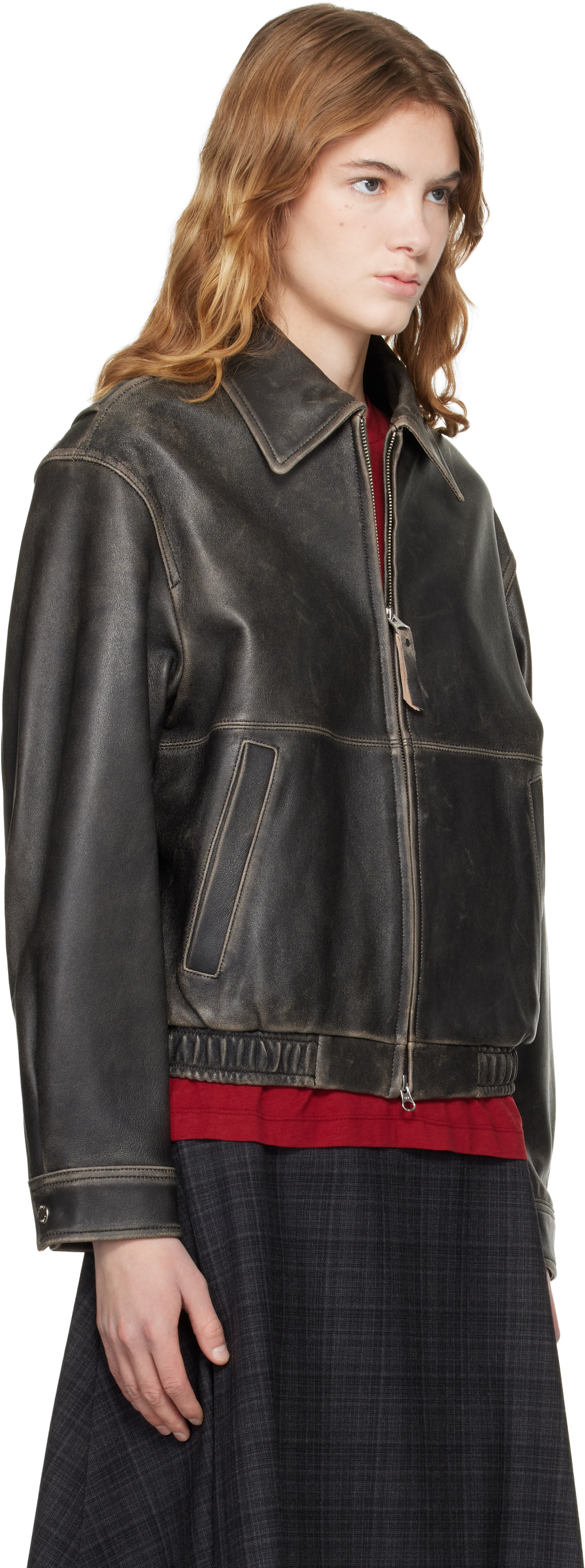 Dunst: Black Drizzler Leather Jacket | SSENSE