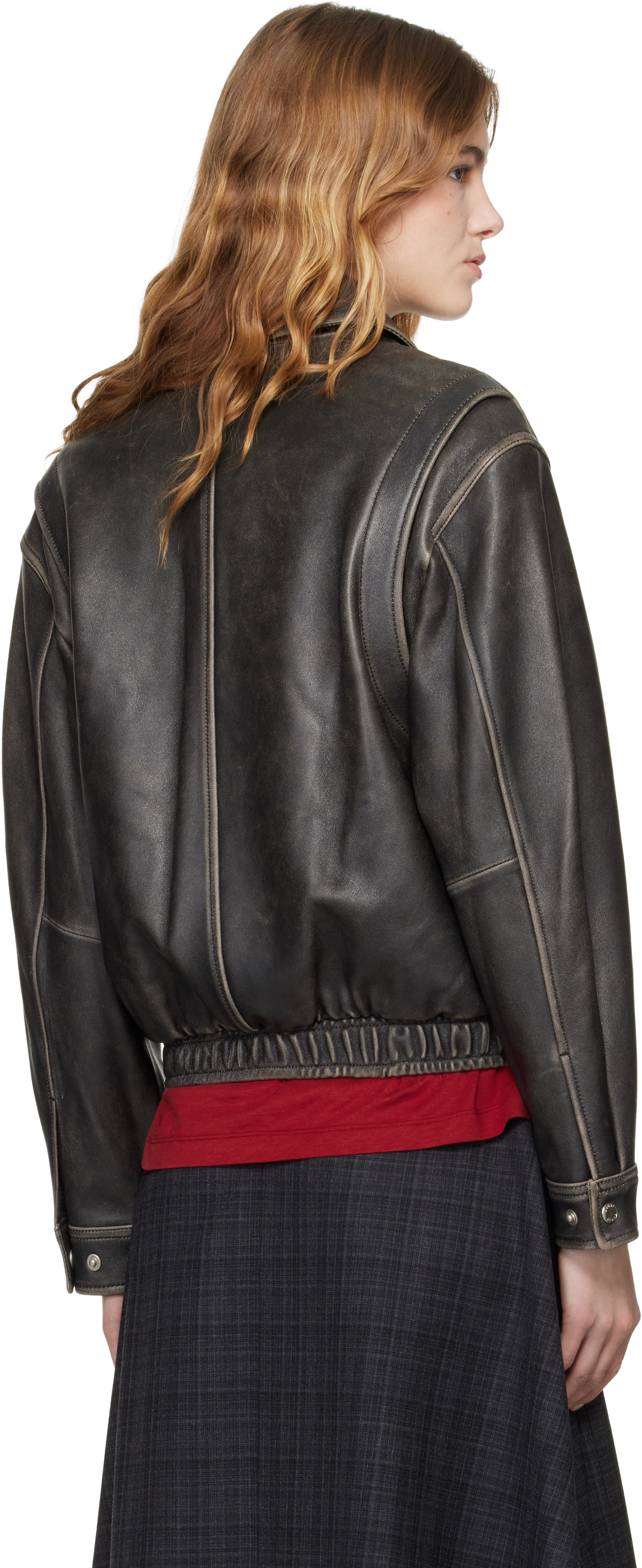 Dunst: Black Drizzler Leather Jacket | SSENSE