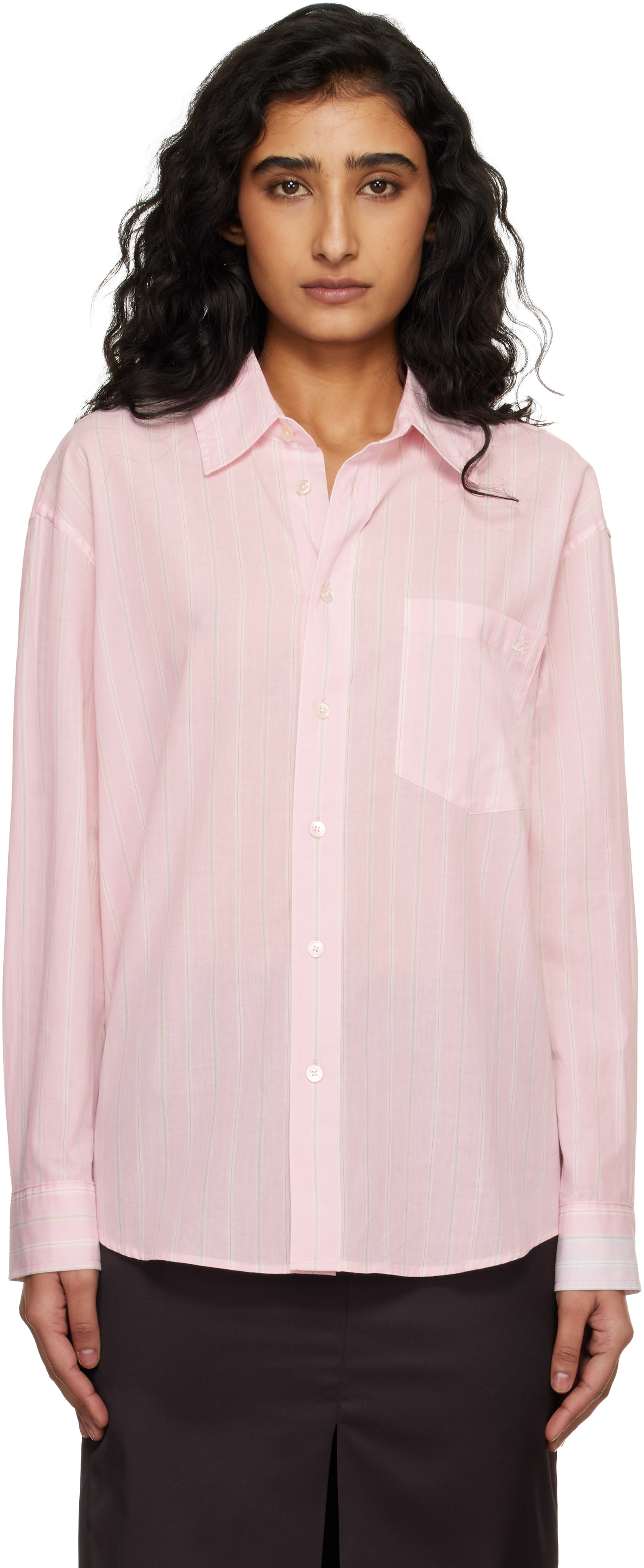 Dunst - Chemise surdimensionnée rose à rayures