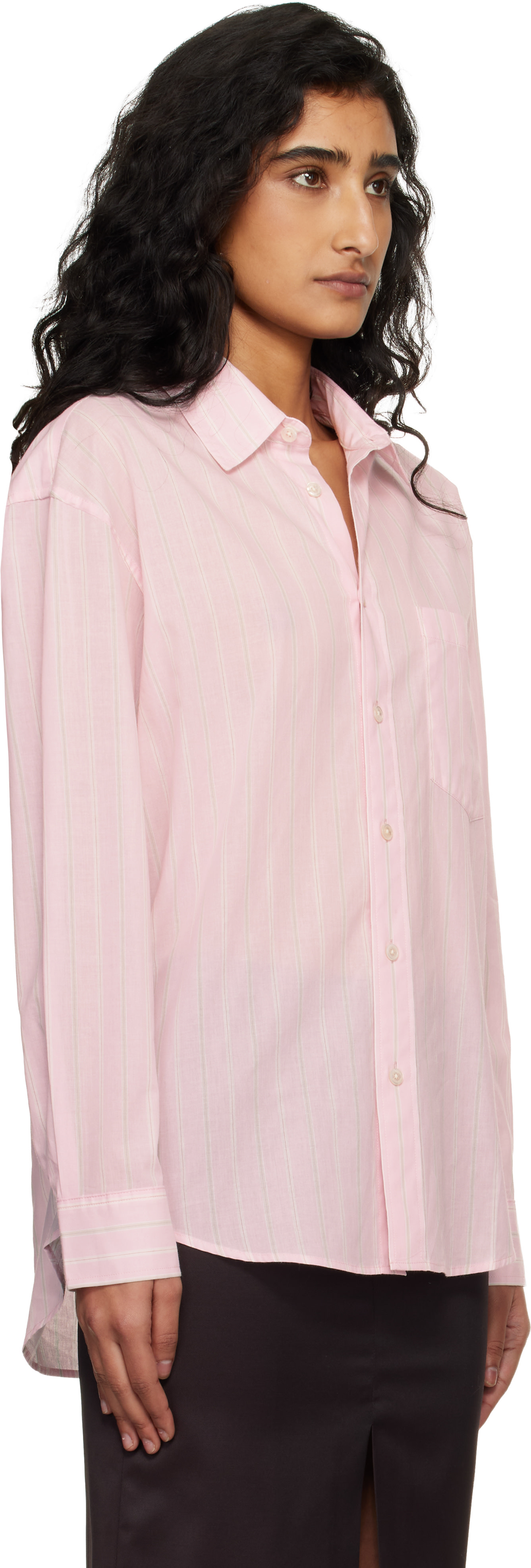 Dunst - Chemise surdimensionnée rose à rayures