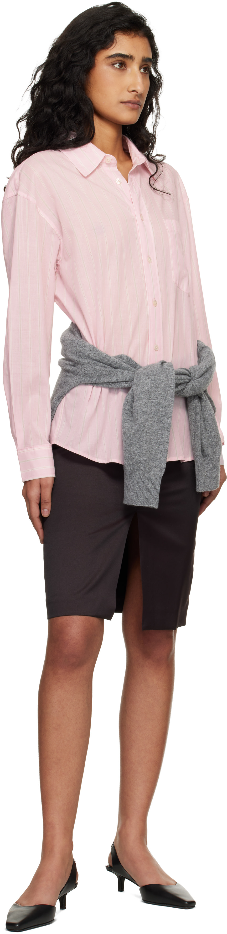 Dunst - Chemise surdimensionnée rose à rayures