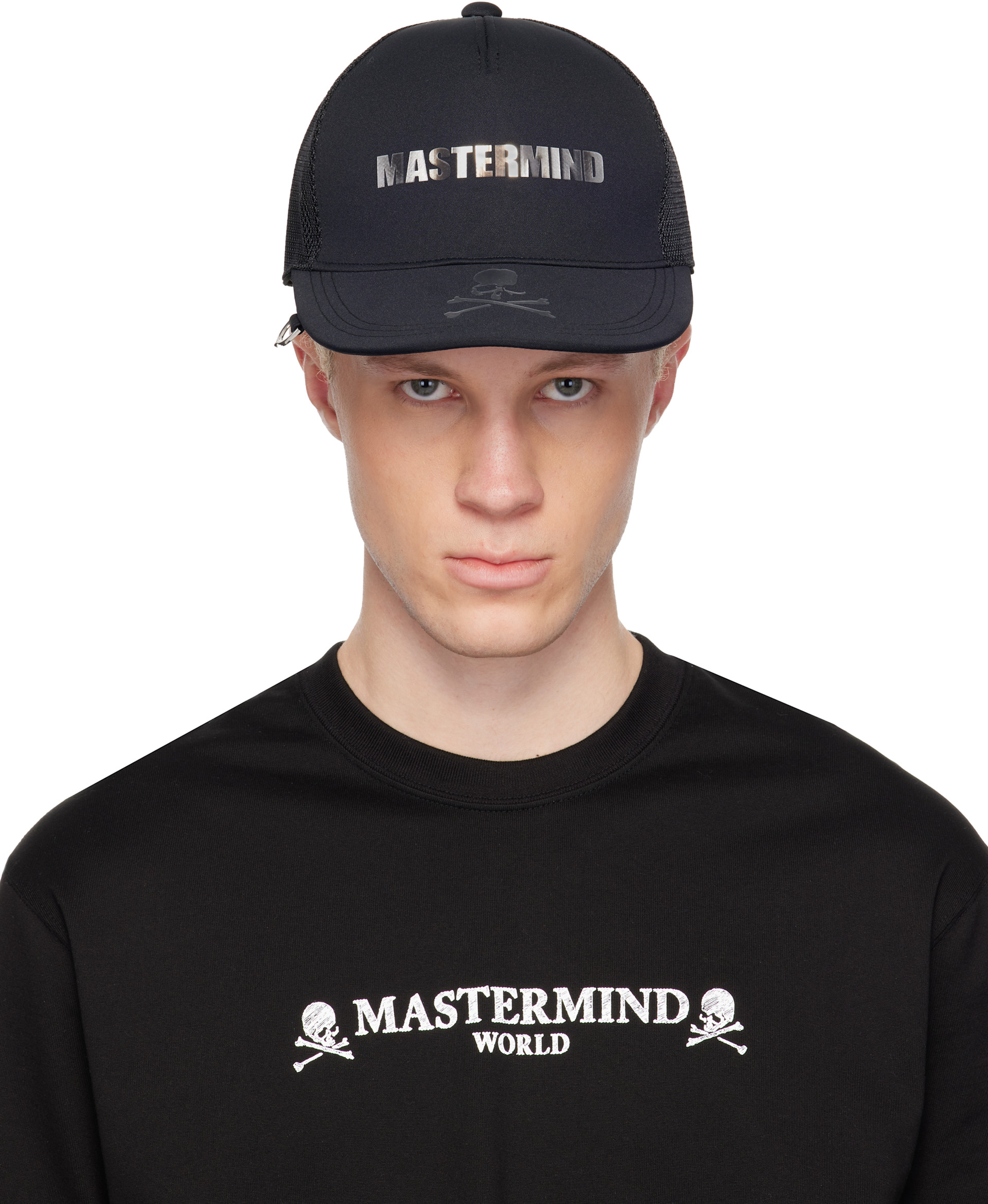 mastermind WORLD - 블랙 MW 3D 홀로그램 로고 볼캡
