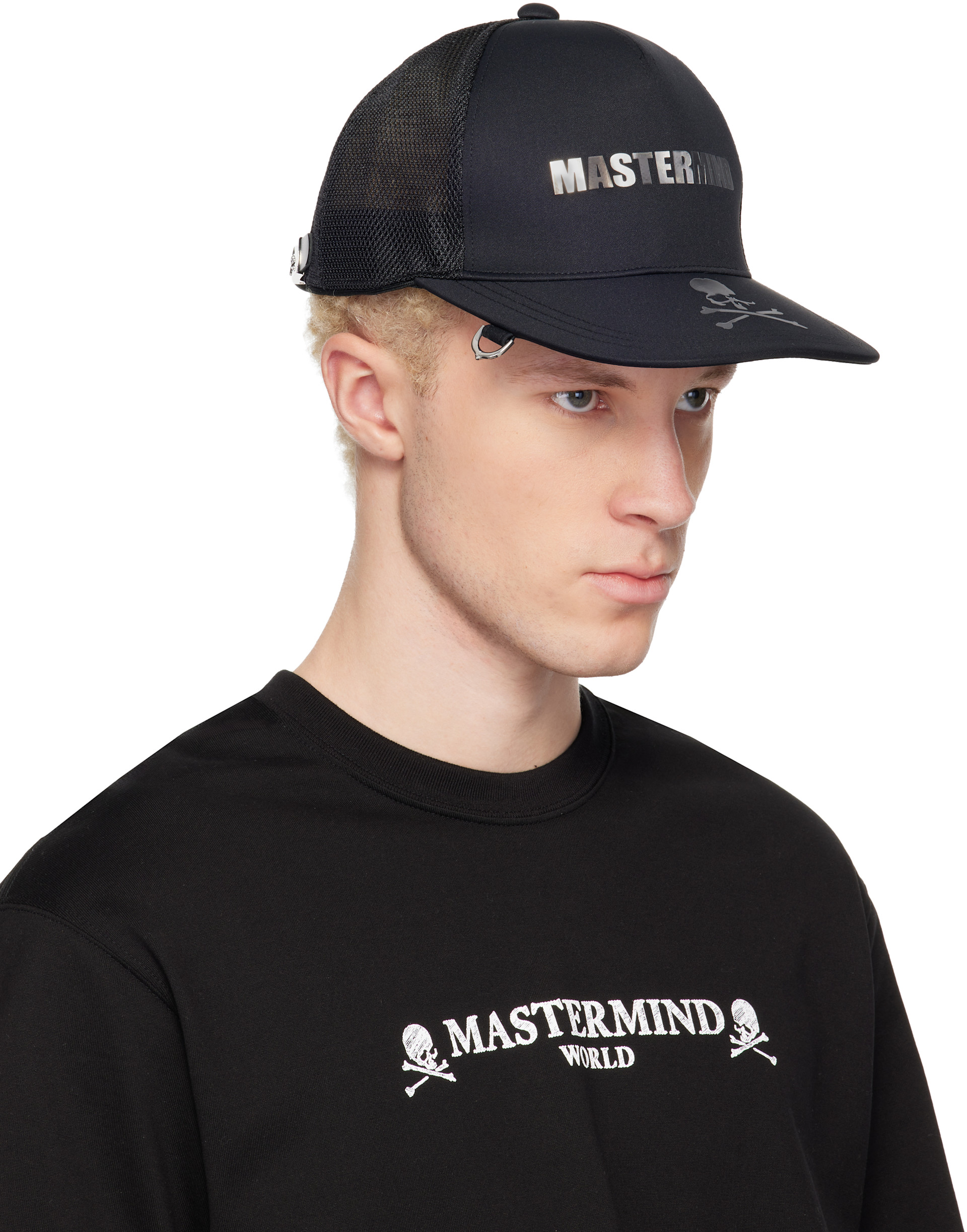 mastermind WORLD - 블랙 MW 3D 홀로그램 로고 볼캡