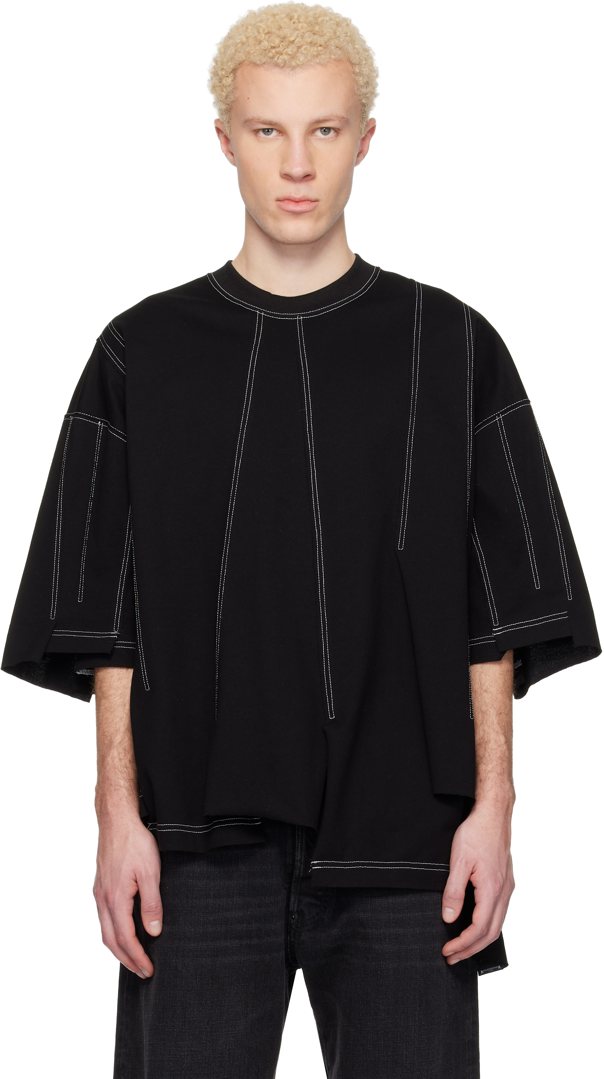 MASTERMIND WORLD - Black Reconstructed SS T-shirt
