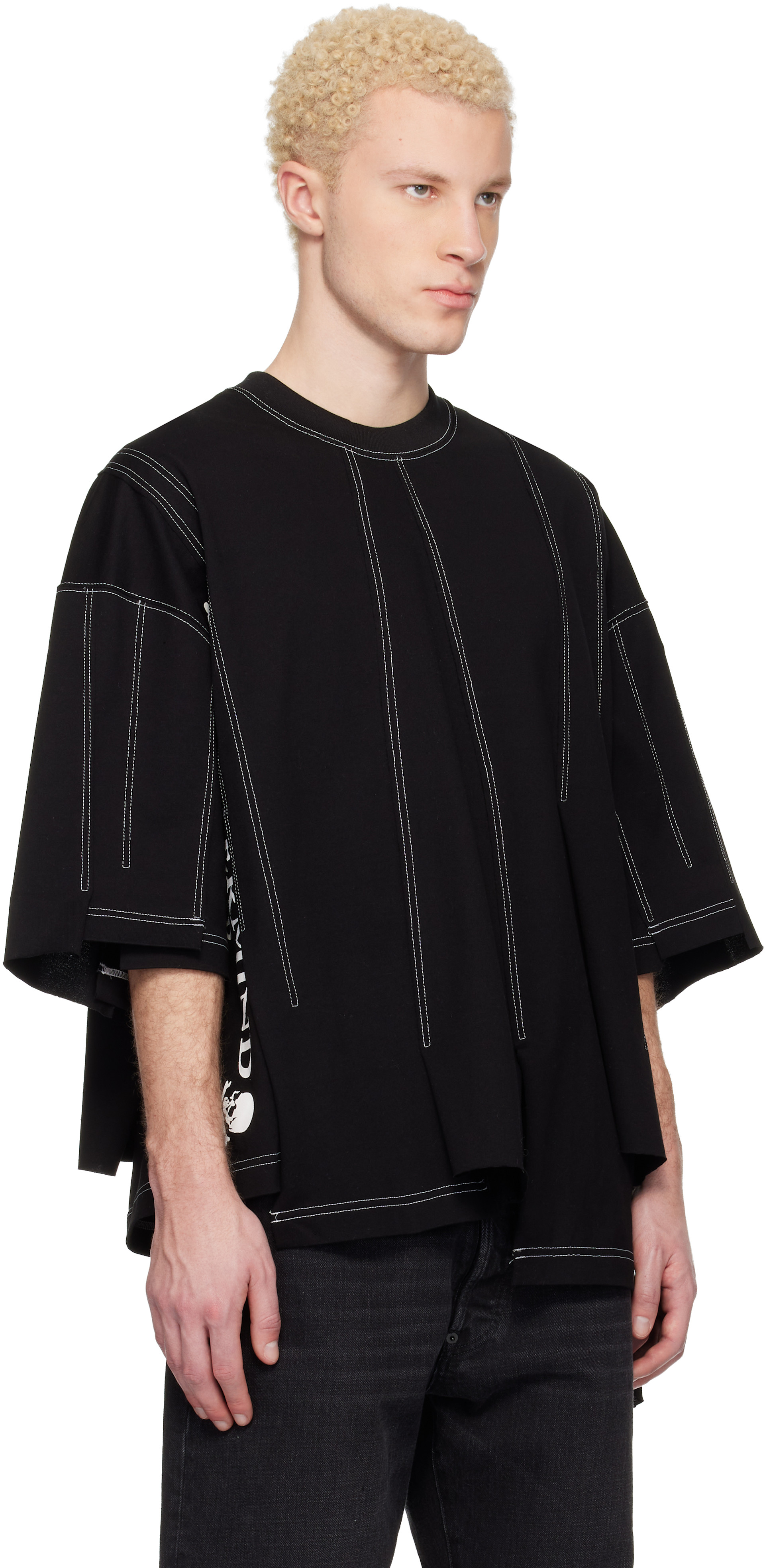 MASTERMIND WORLD - Black Reconstructed SS T-shirt