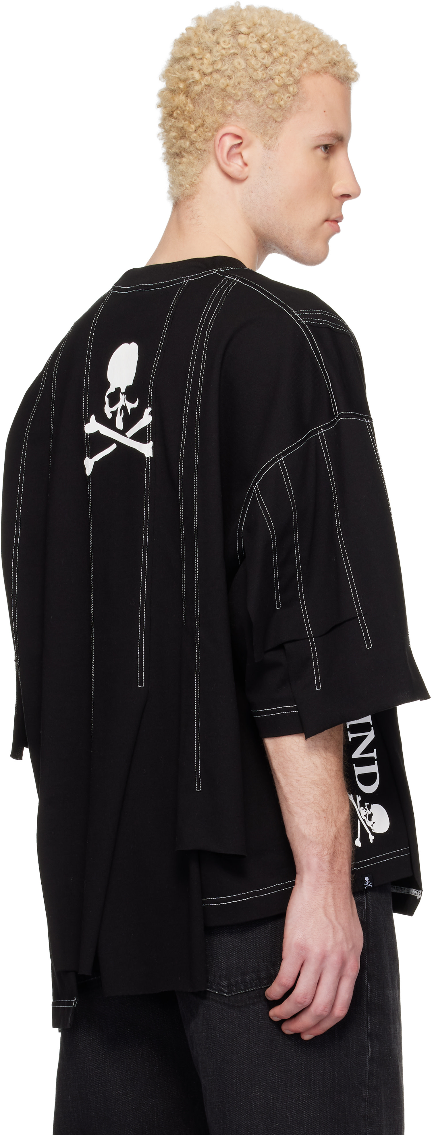 MASTERMIND WORLD - Black Reconstructed SS T-shirt