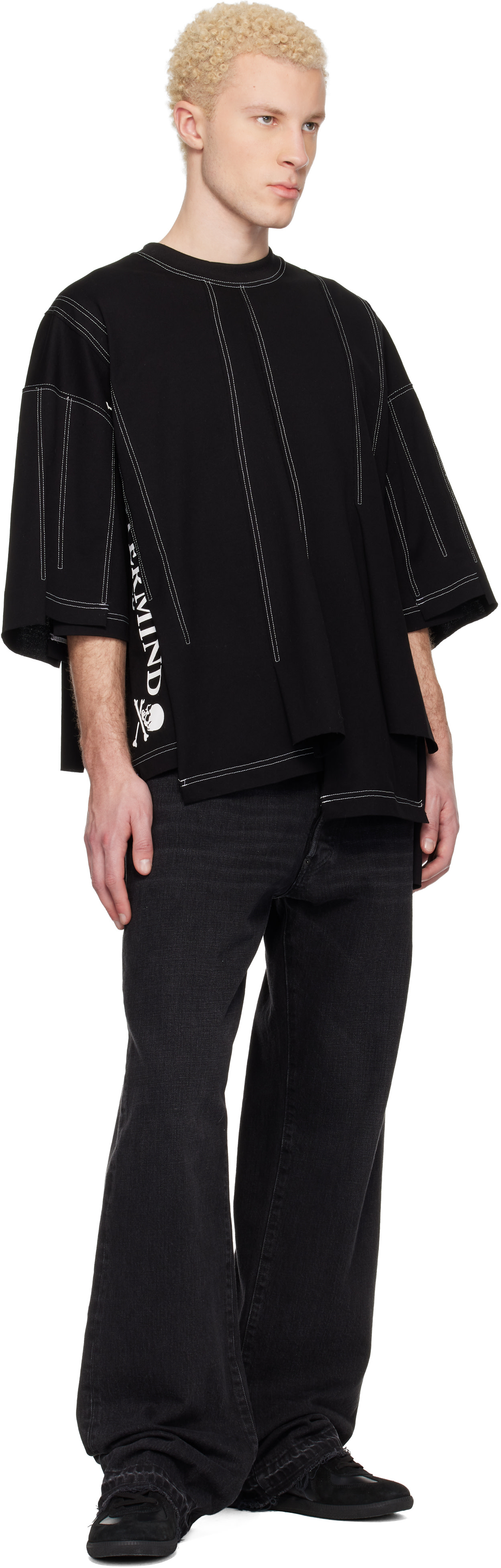MASTERMIND WORLD - Black Reconstructed SS T-shirt