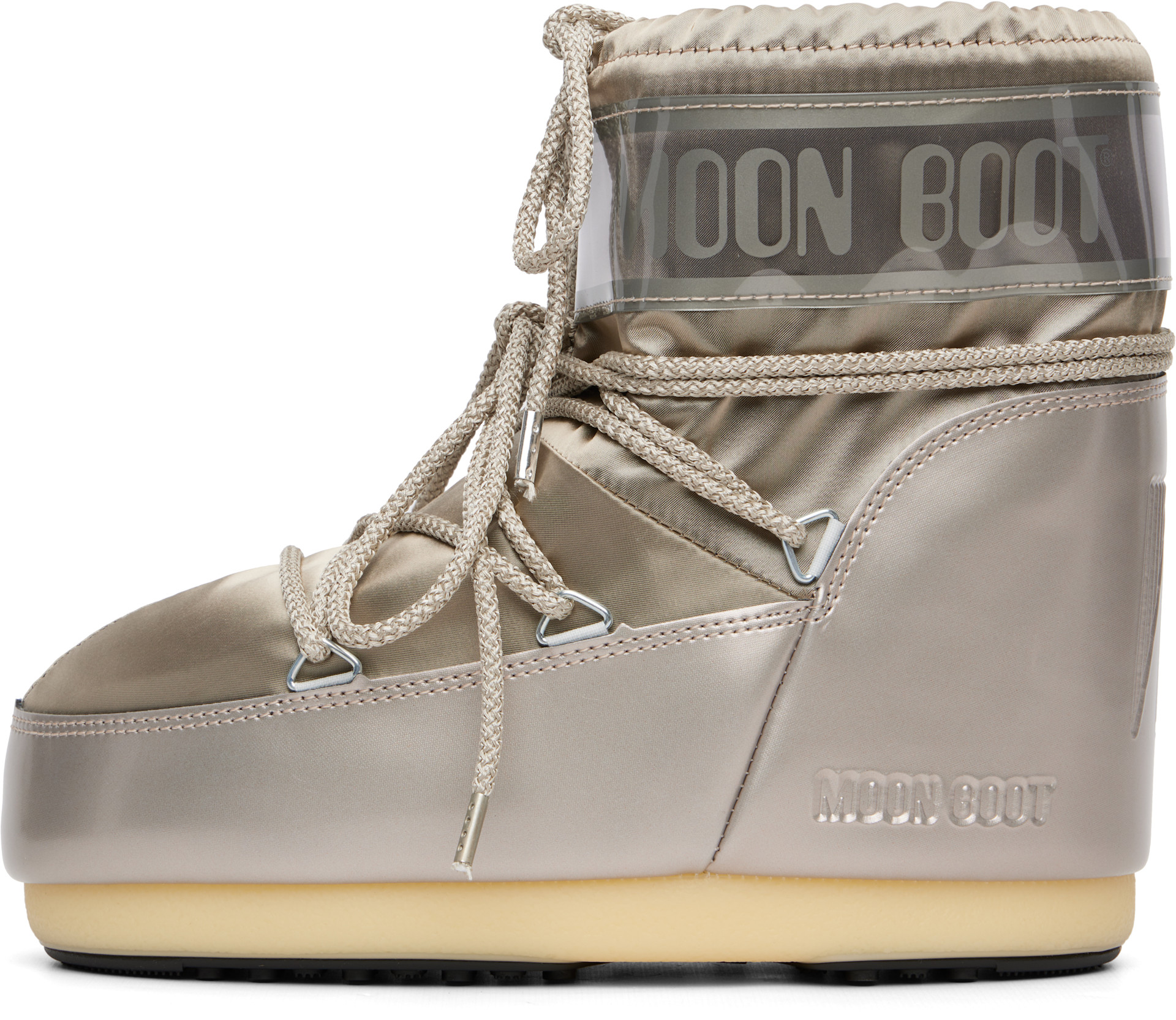 Moon Boot - Bottines Icon Glance argentées en satin