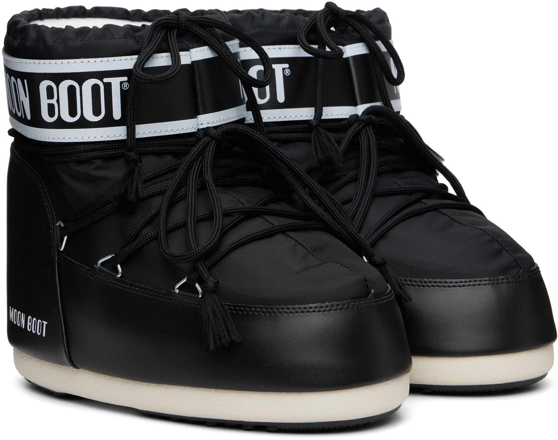 Moon Boot: ブラック Icon Low ナイロン ブーツ | SSENSE 日本