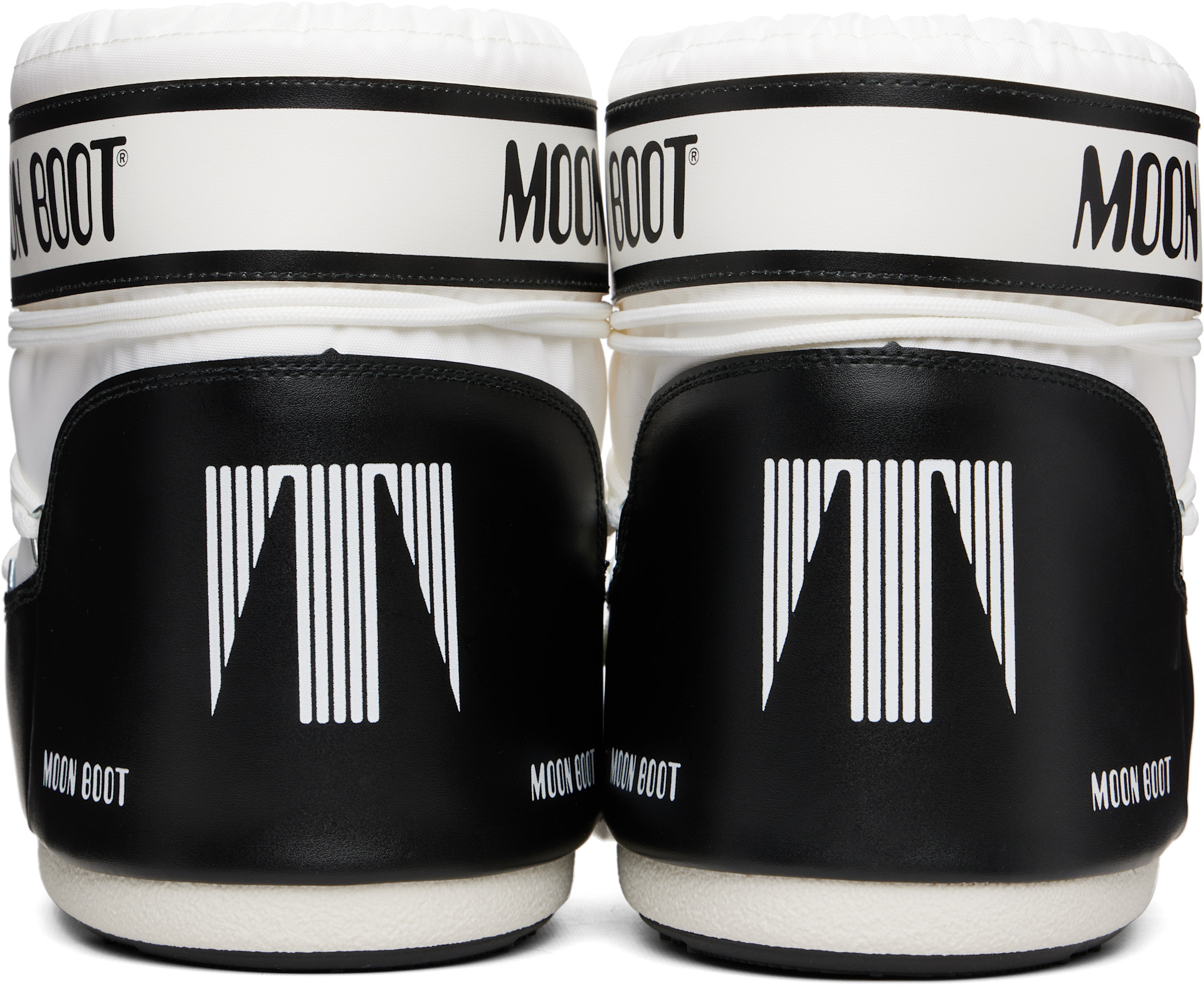 Moon Boot - Bottines Icon blanc et noir en nylon