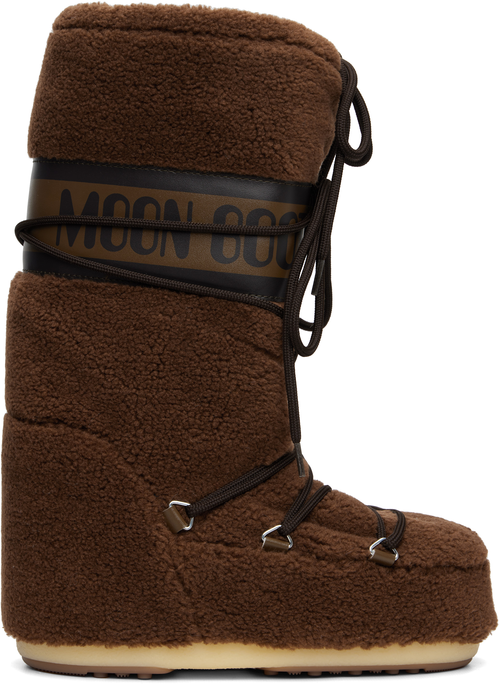 Moon Boot - Bottes Icon brunes en sherpa