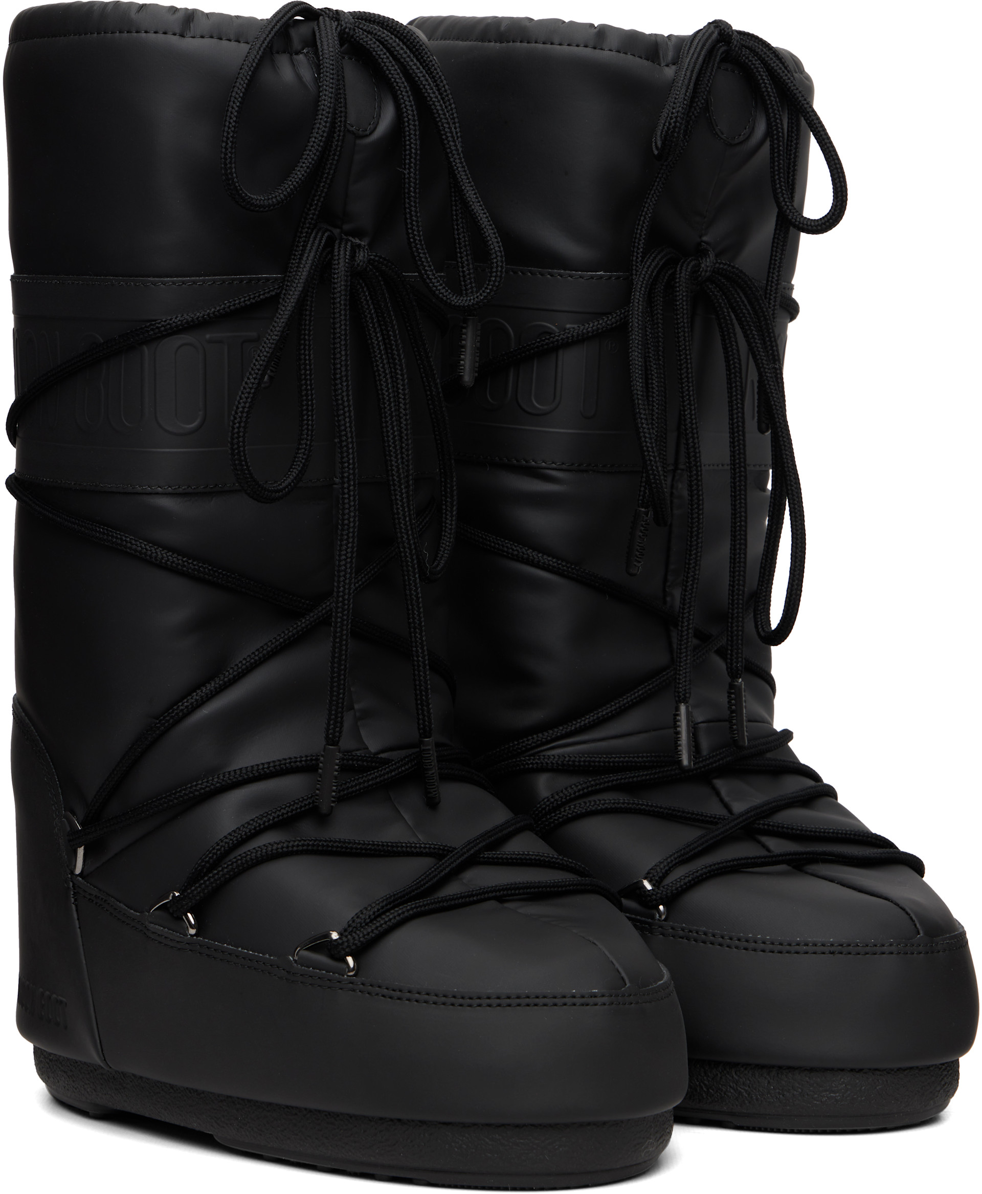 Moon Boot - Bottes Icon noires en caoutchouc