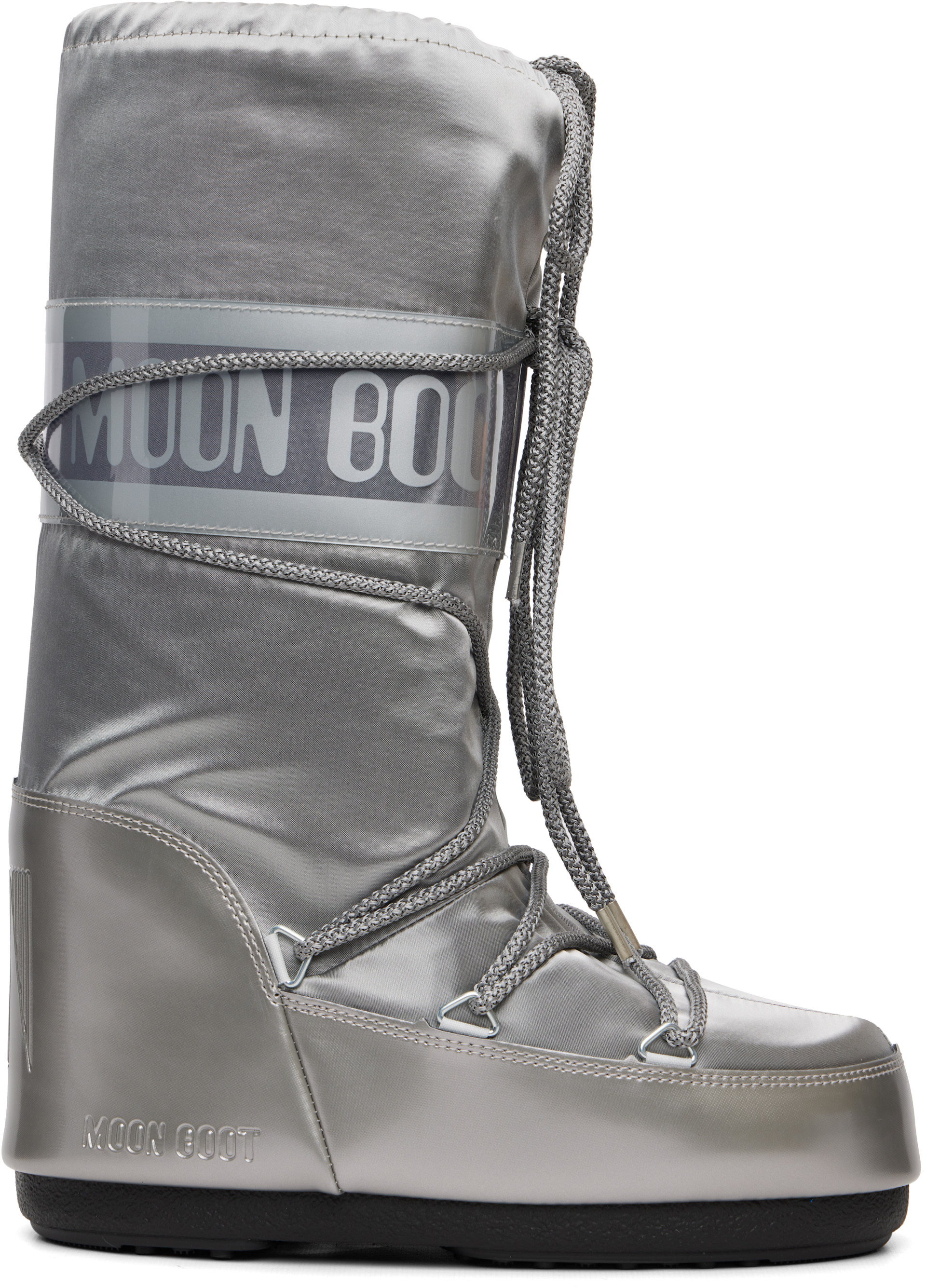 Moon Boot - Bottes Icon Glance argentées en satin