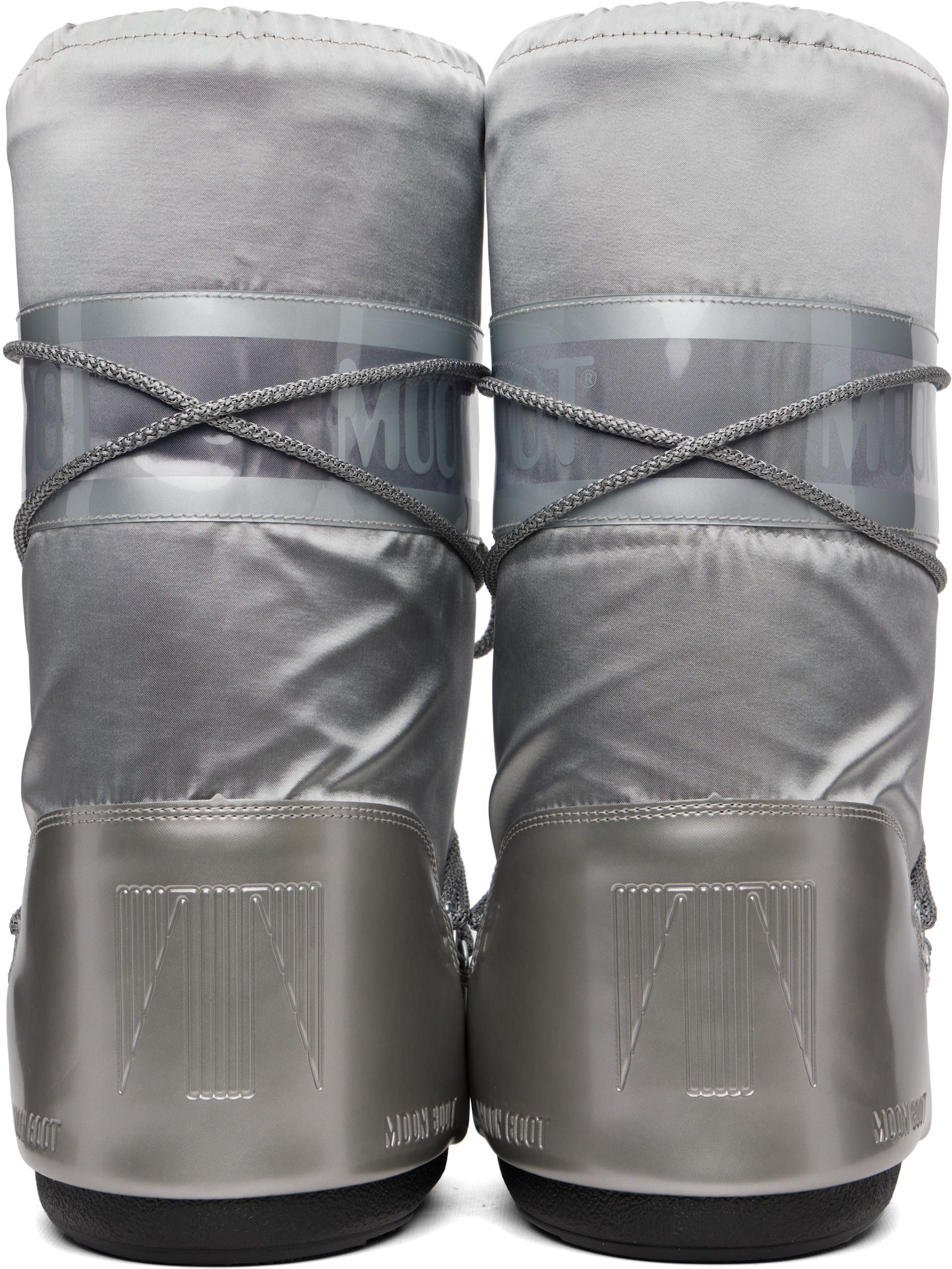 Moon Boot - Bottes Icon Glance argentées en satin