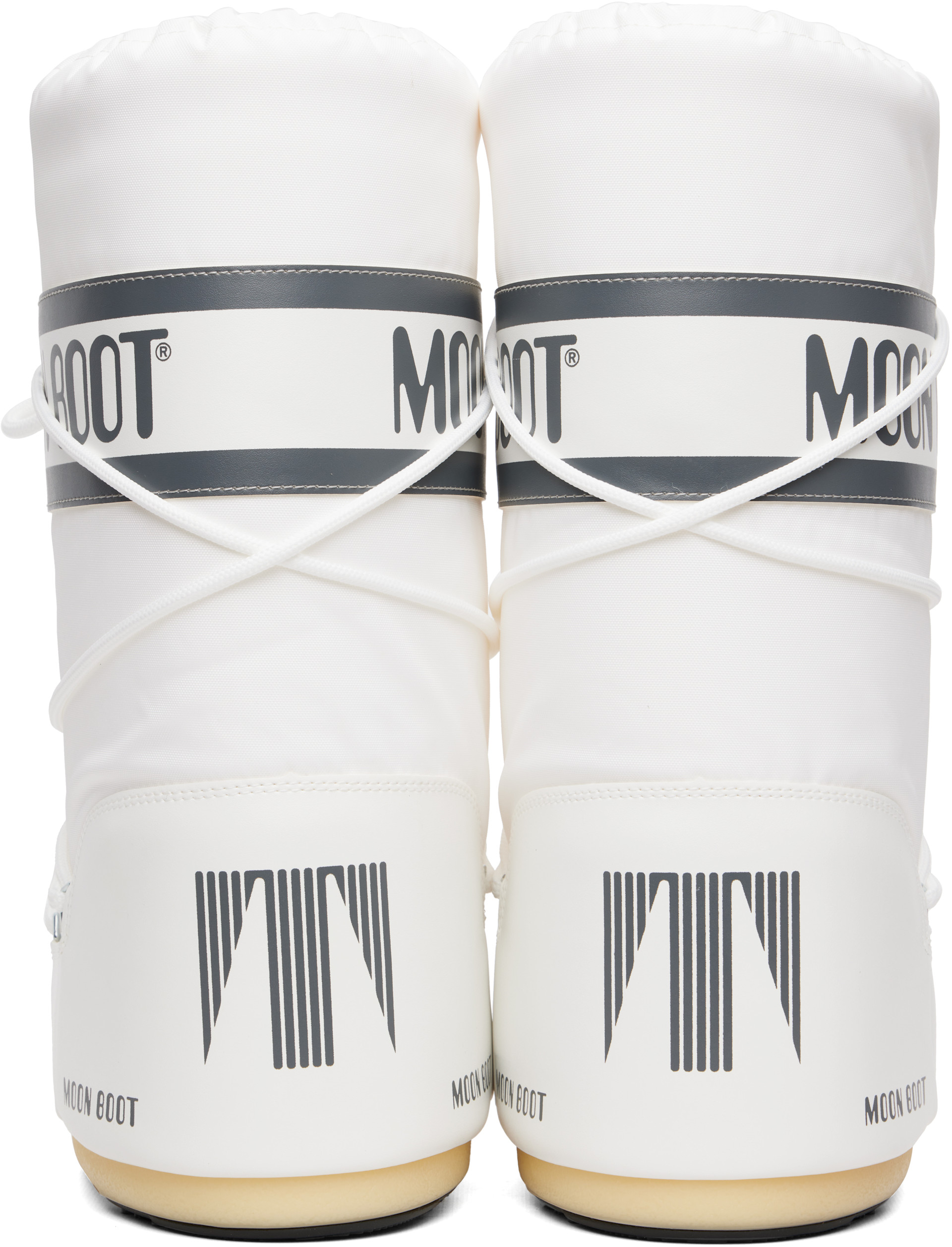 Moon Boot: White Icon Nylon Boots | SSENSE
