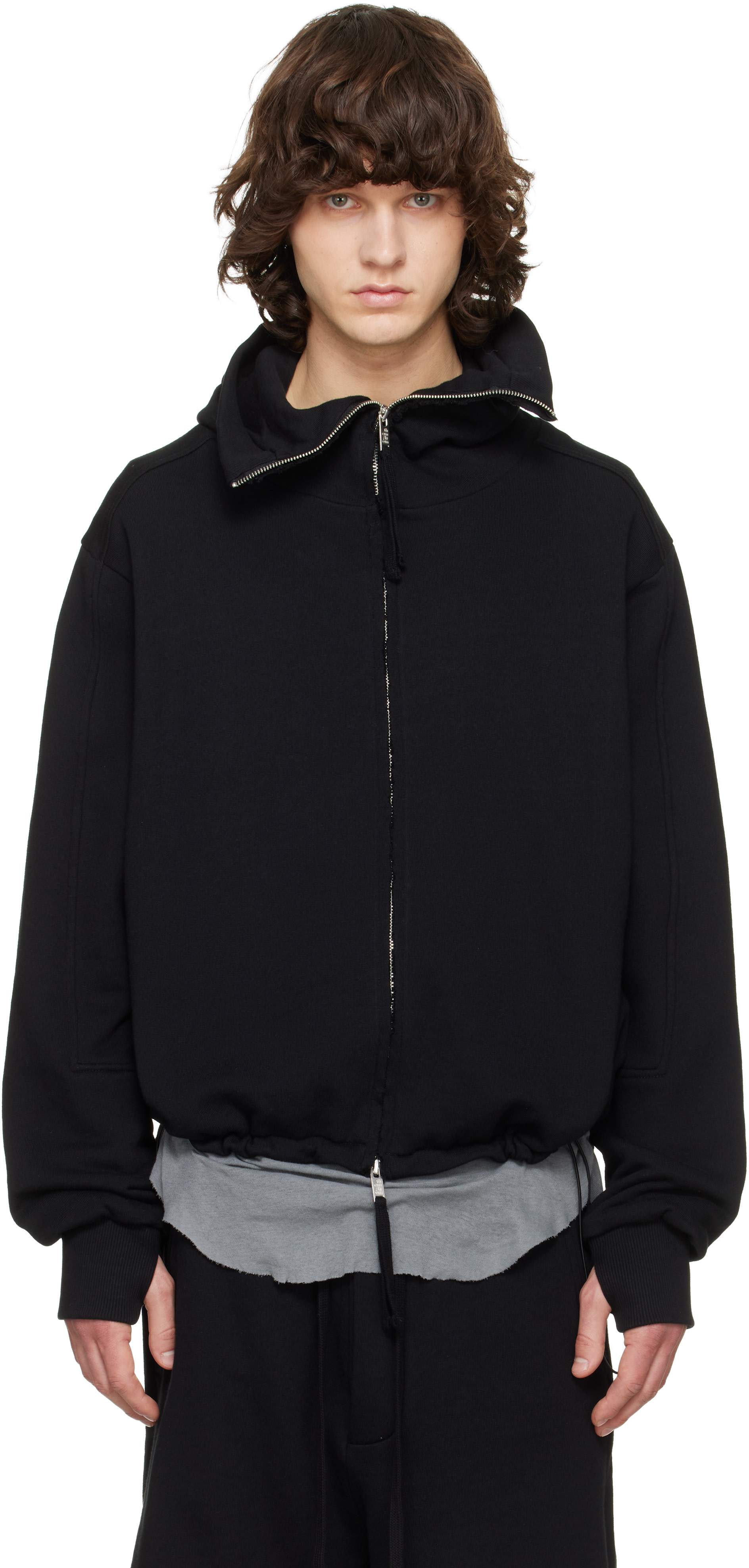 thom/krom - Pull à capuche SJ 695 noir