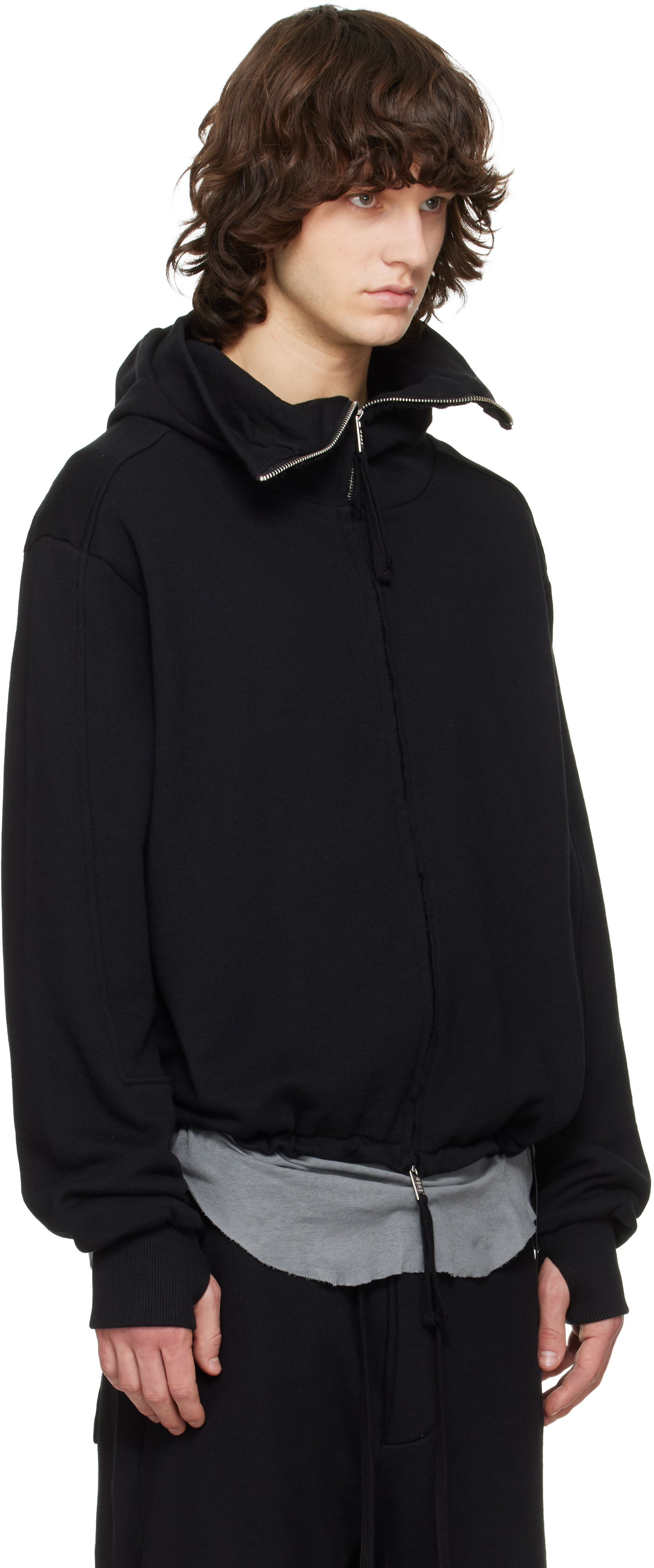 thom/krom - Pull à capuche SJ 695 noir