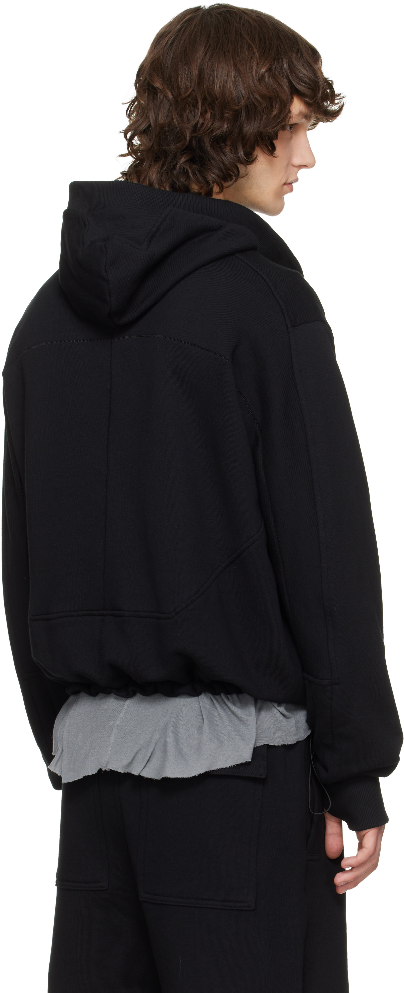 thom/krom - Pull à capuche SJ 695 noir