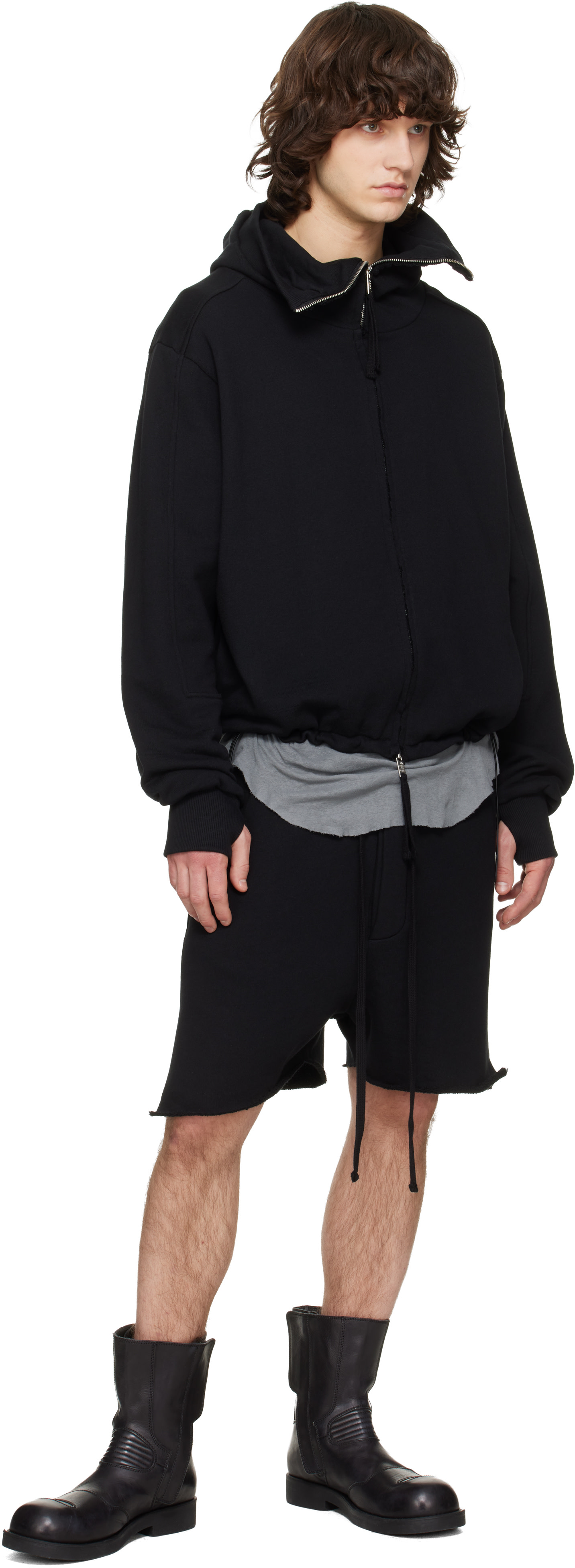 thom/krom - Pull à capuche SJ 695 noir