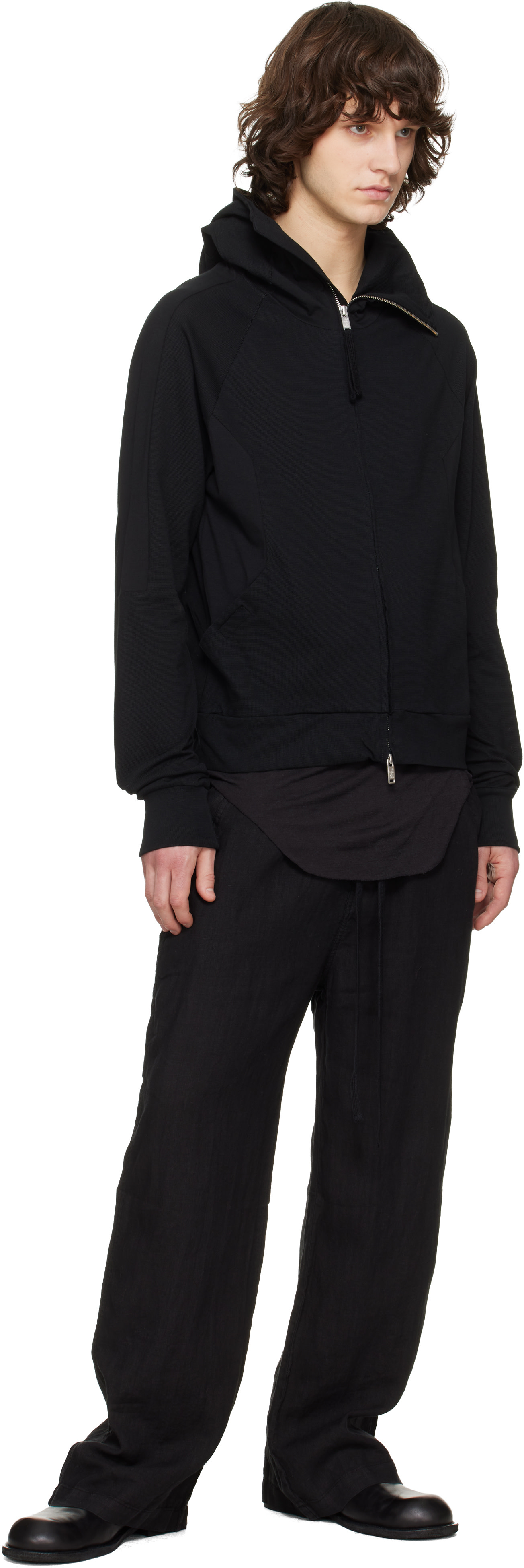 thom/krom - Pull à capuche SJ 694 noir